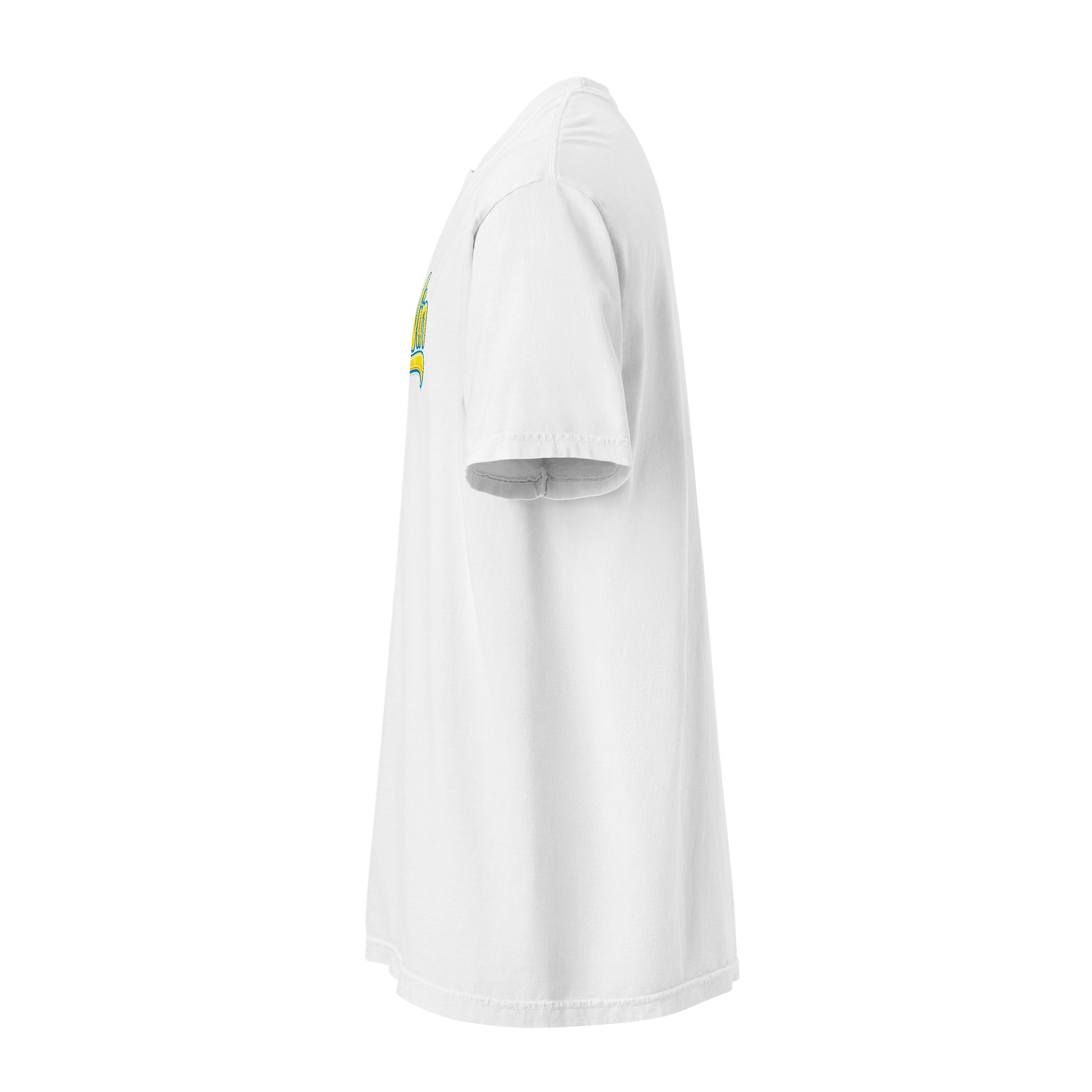 T-Shirt blanc « La Win » jaune/bleu product image (2)