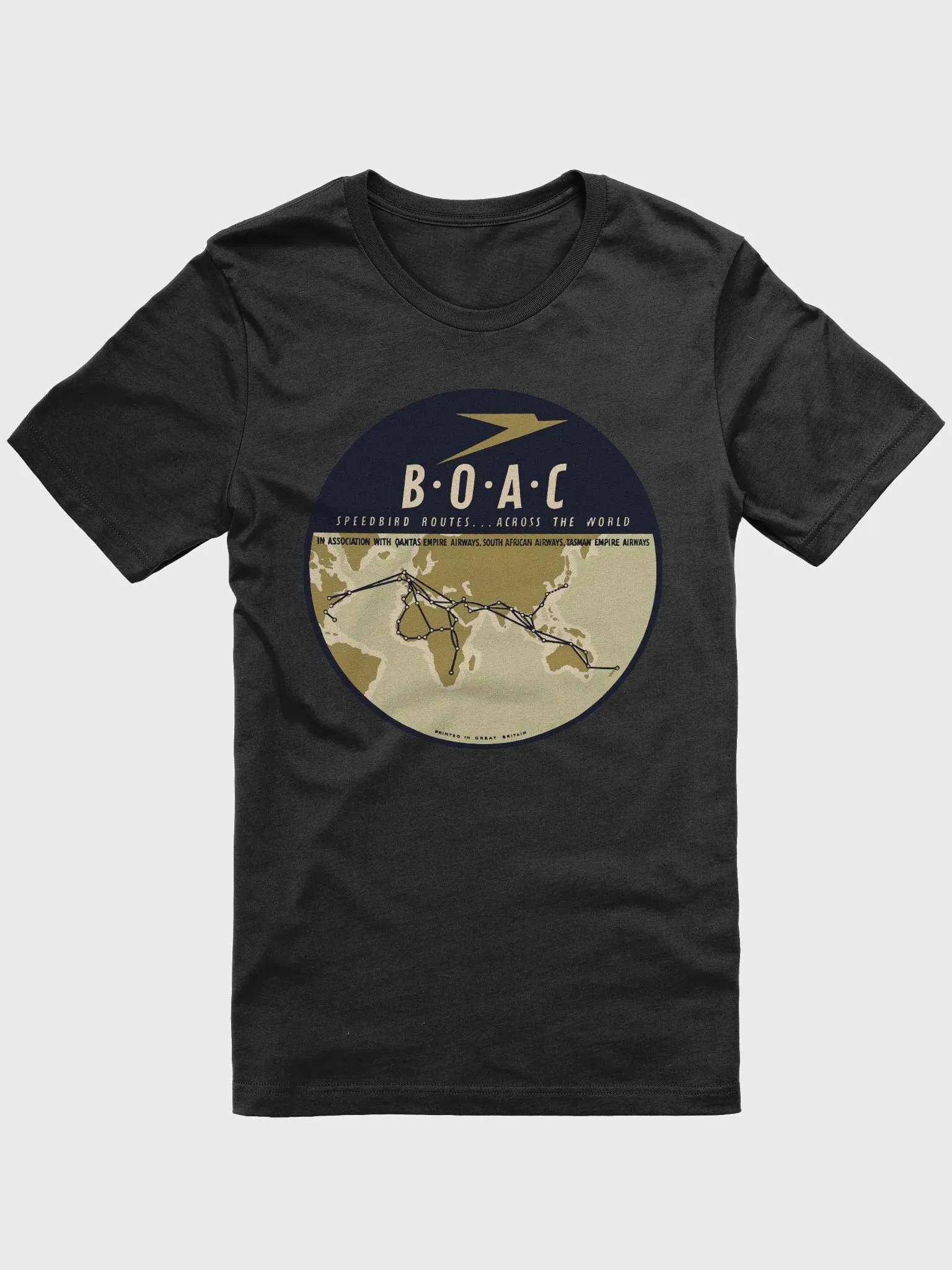 BOAC Speedbird Routes Across The World - T-Shirt product image (1)