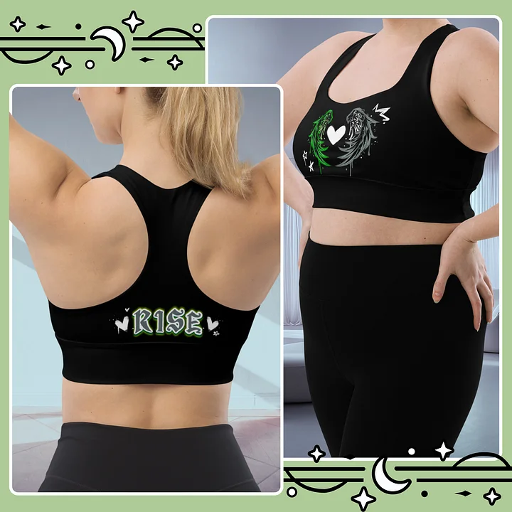 RISE Collection: Subtle Aromantic Pride Phoenix Mild Compression Sports Bra product image (2)