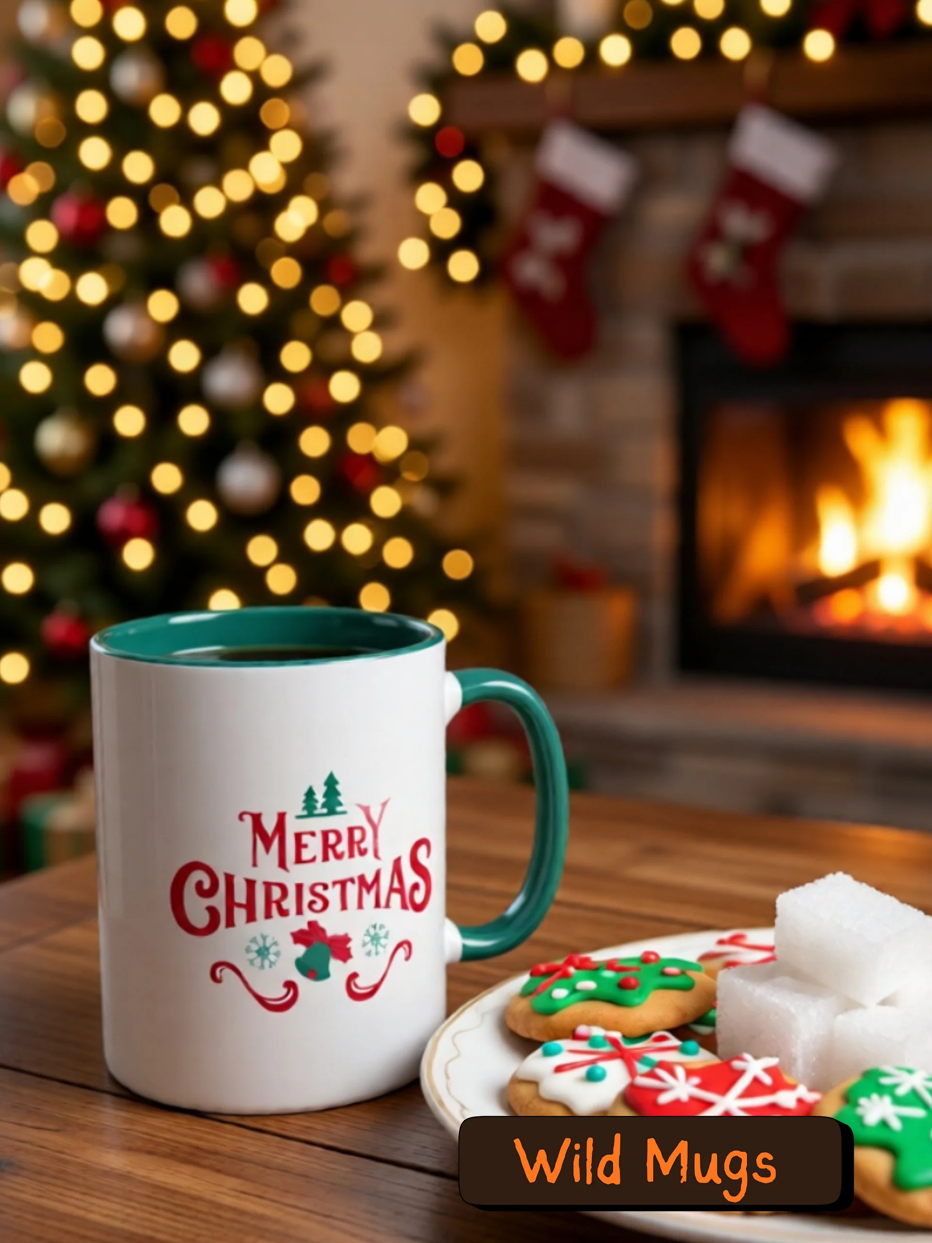 Merry Christmas Holly Ceramic Mug product image (1)