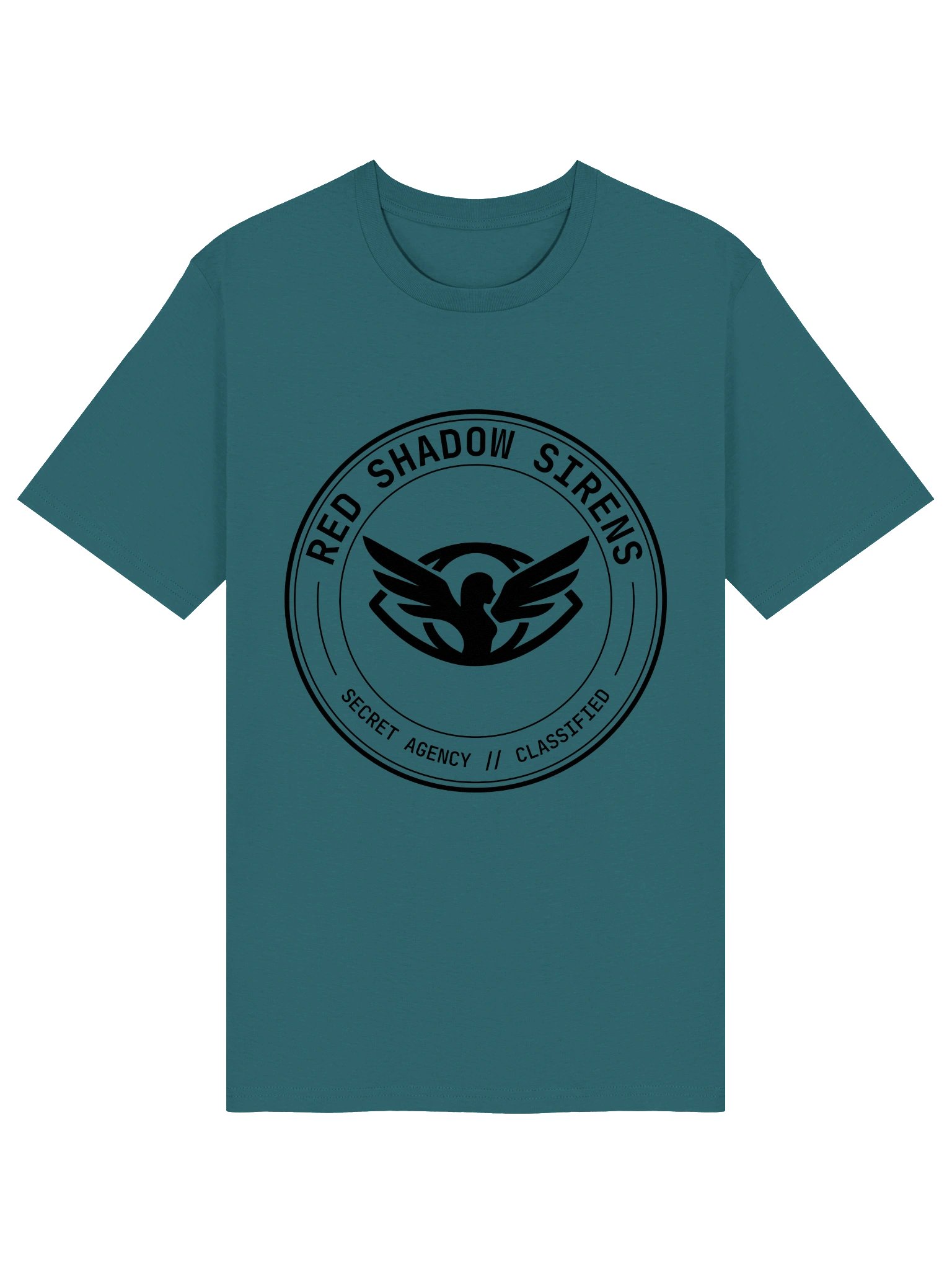Organic cotton t-shirt (agency roundel logo, black) product image (3)