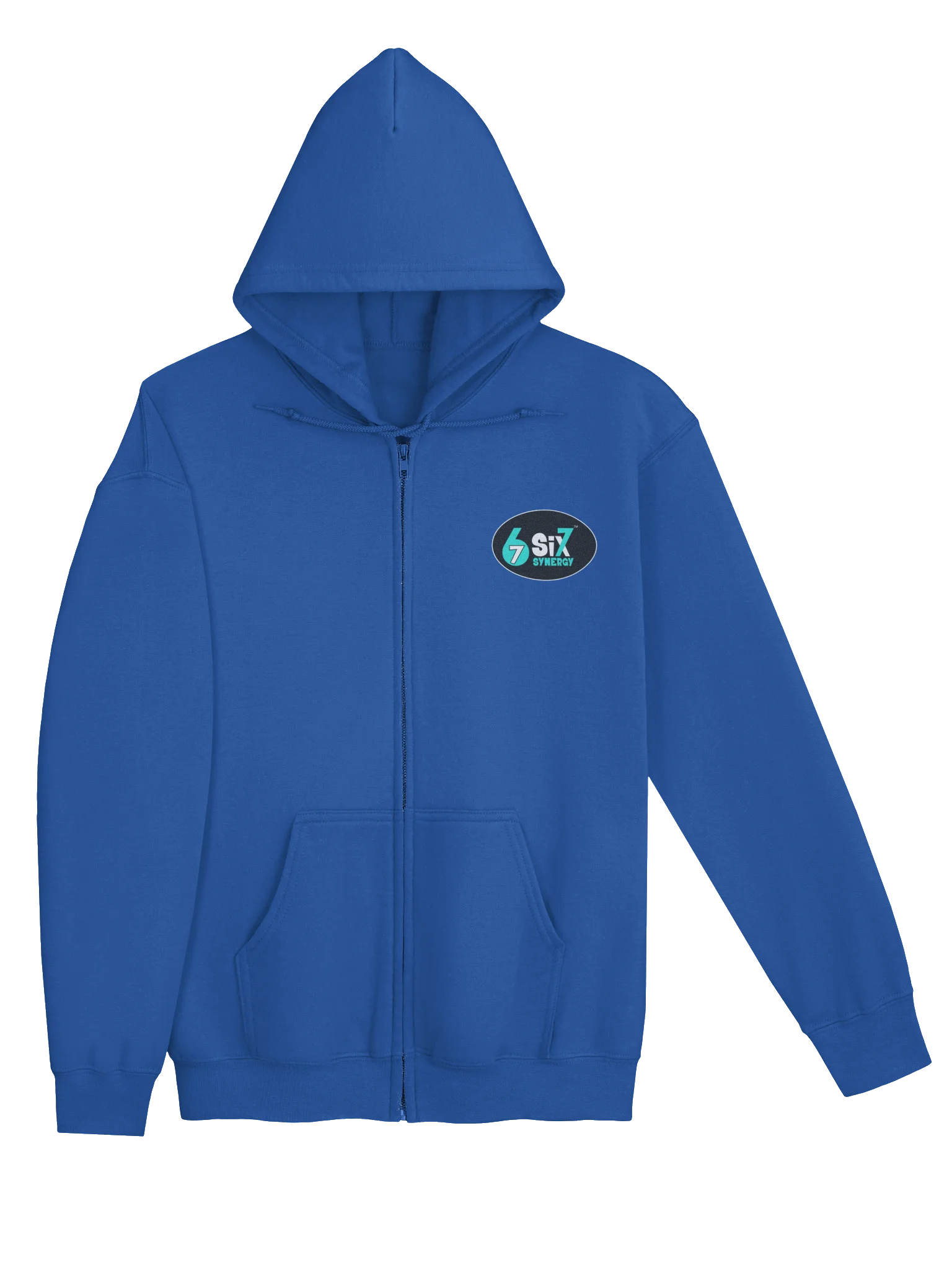 Adult Zip-Up Hoodie - Royal Blue, Logo on Front product image (3)
