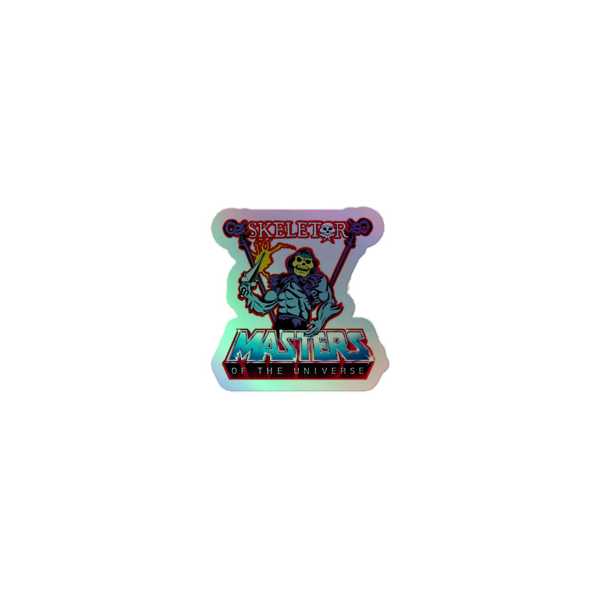 Vintage Skeletor Holographic Sticker product image (1)