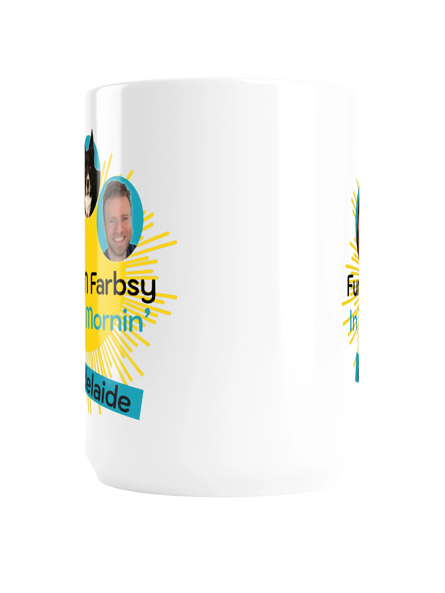 Funny N Farbsy (& Adelaide) in the Mornin' Mug (White) product image (2)