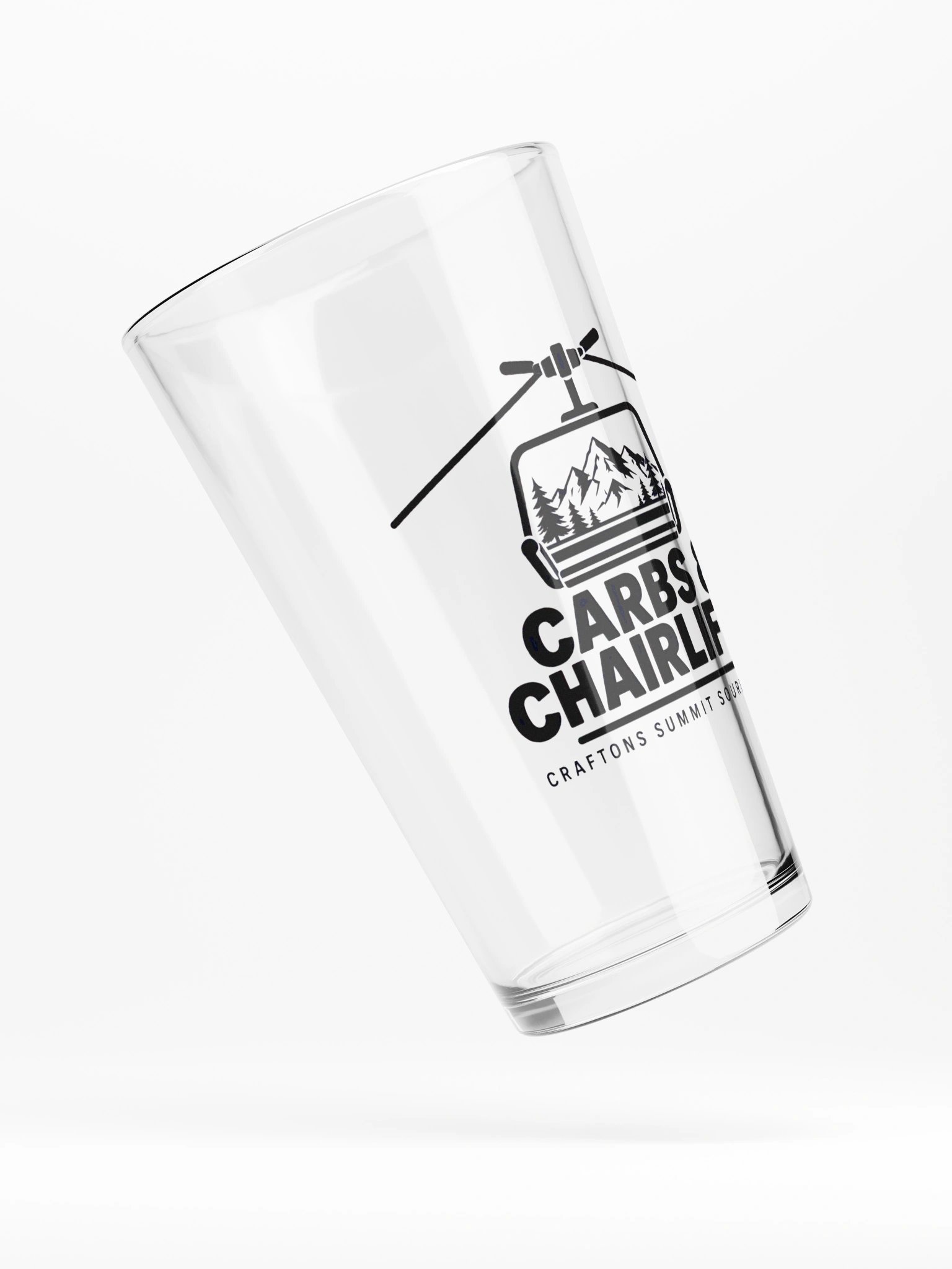 Carbs & Chairlifts Pint Glass product image (4)
