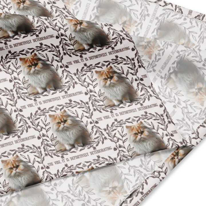KC, The Vibe Is Deteriorating (floofy cat), Bandanna product image (4)
