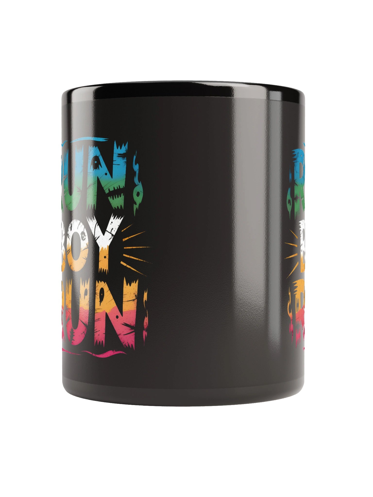 Run Boy Run Black Glossy Mug product image (5)