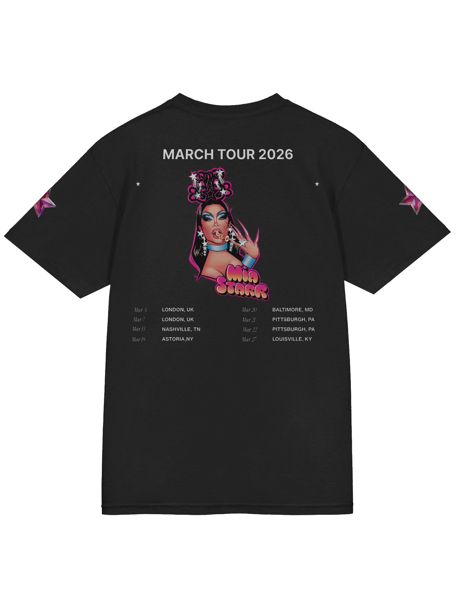 Mia Starr March '26 Tour Shirt (black) product image (3)