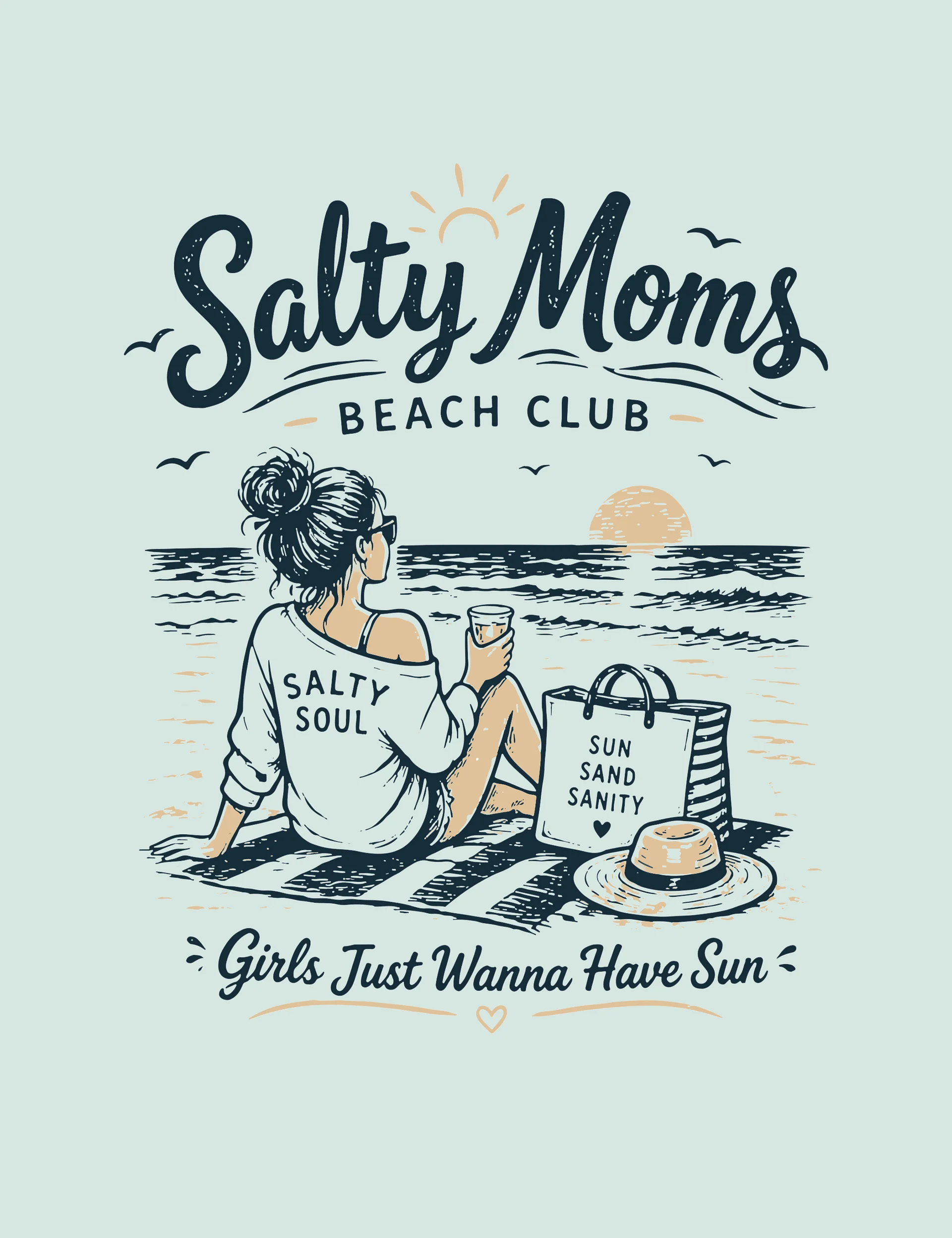 Salty Moms Beach Club Tee product image (1)