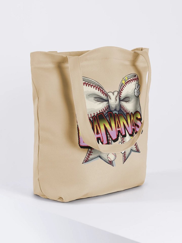 Bananas Bow Baseball Playful Eco Tote product image (4)
