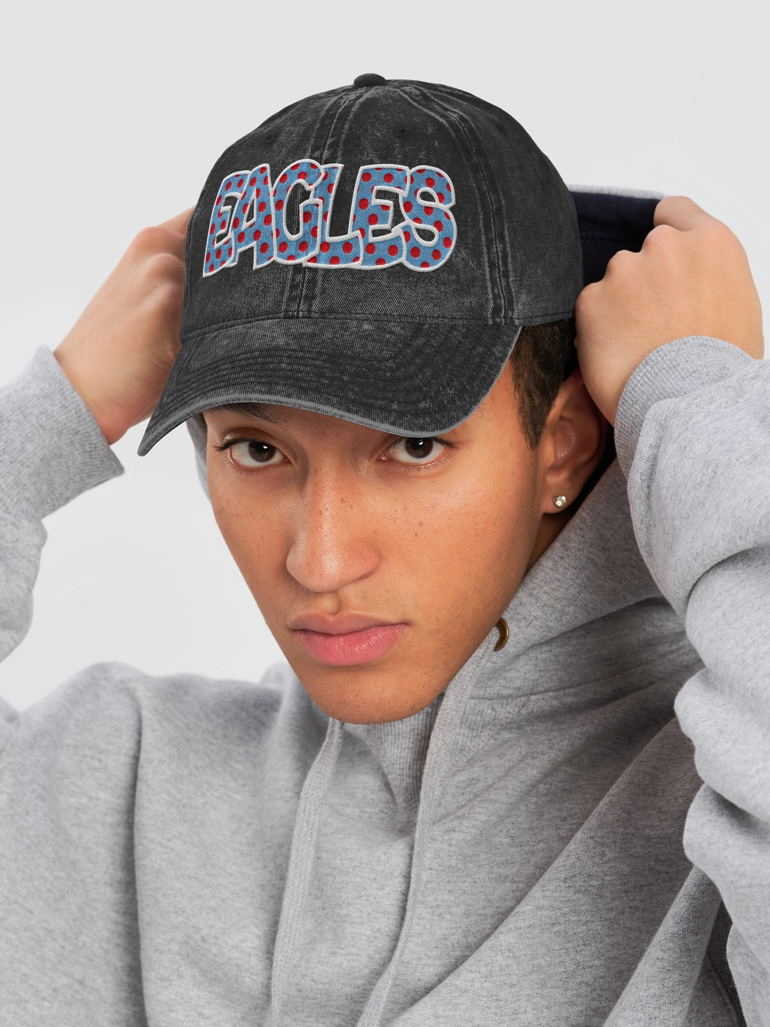 Eagles Red & Blue Polka Dot Vintage Hat product image (26)
