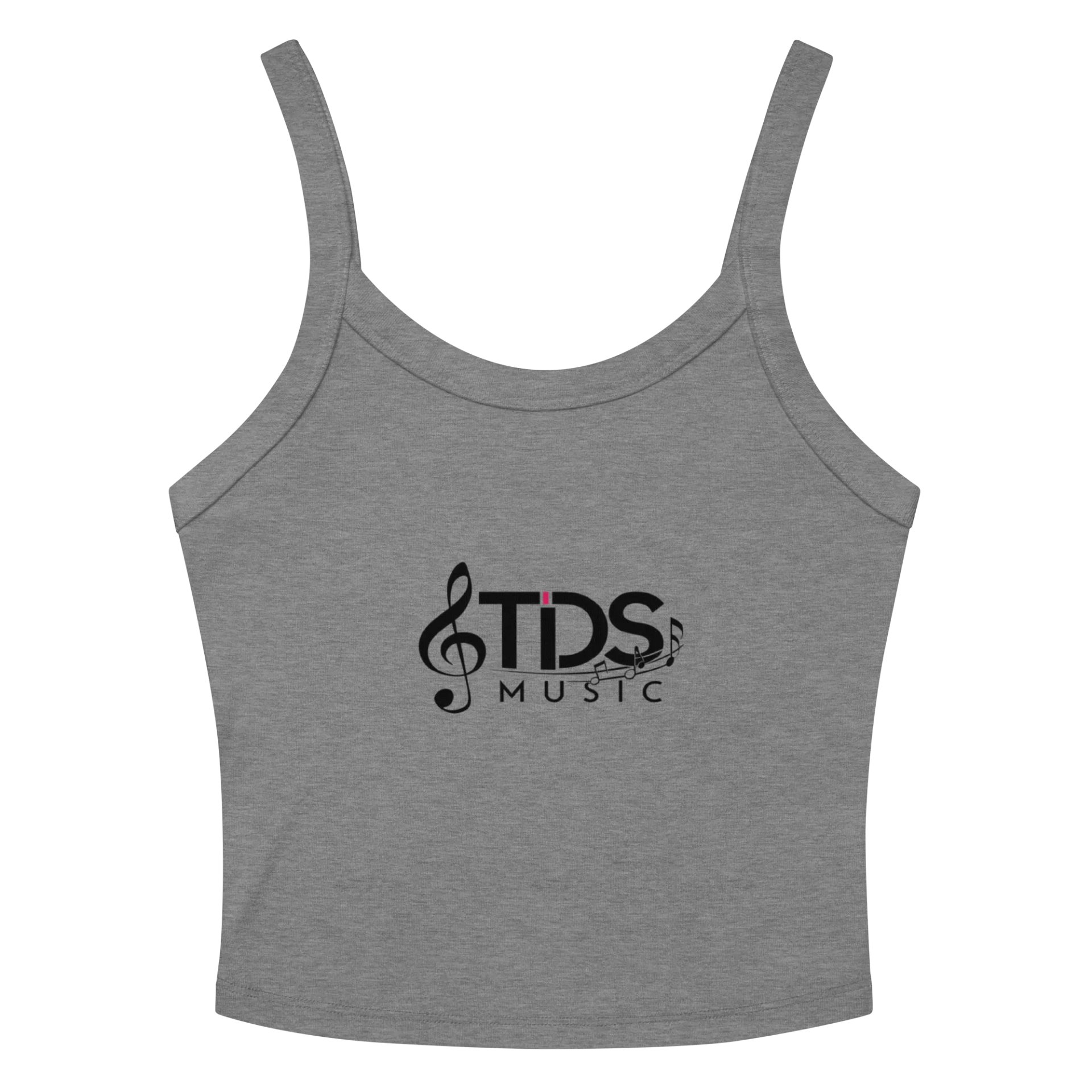 Women’s Micro-Rib Tank Top with TDS Music Design – Stretch Fit, Mid-Length, Scoop Neck | TDS Music product image (3)