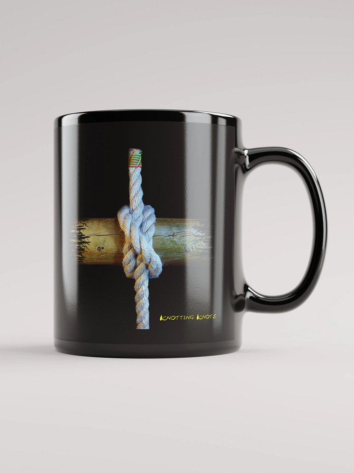 Nautical Clove Hitch Knot Black Mug: product image (2)