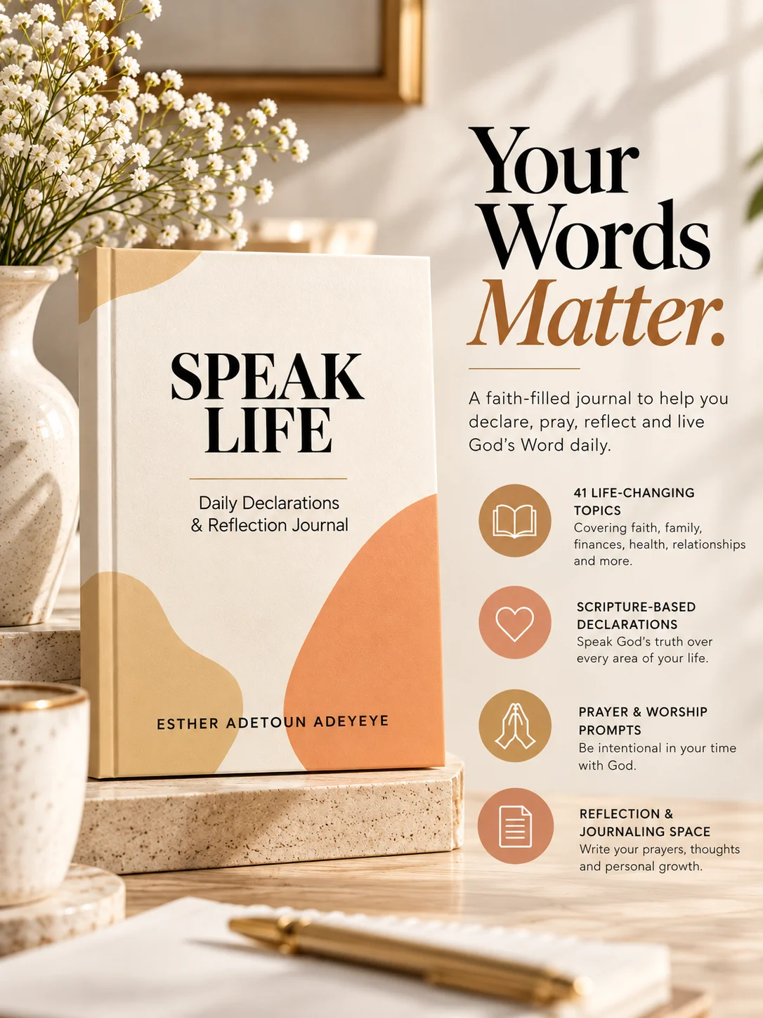 Speak Life: Daily Declarations & Reflection Journal | eBook + Paperback Available product image (2)
