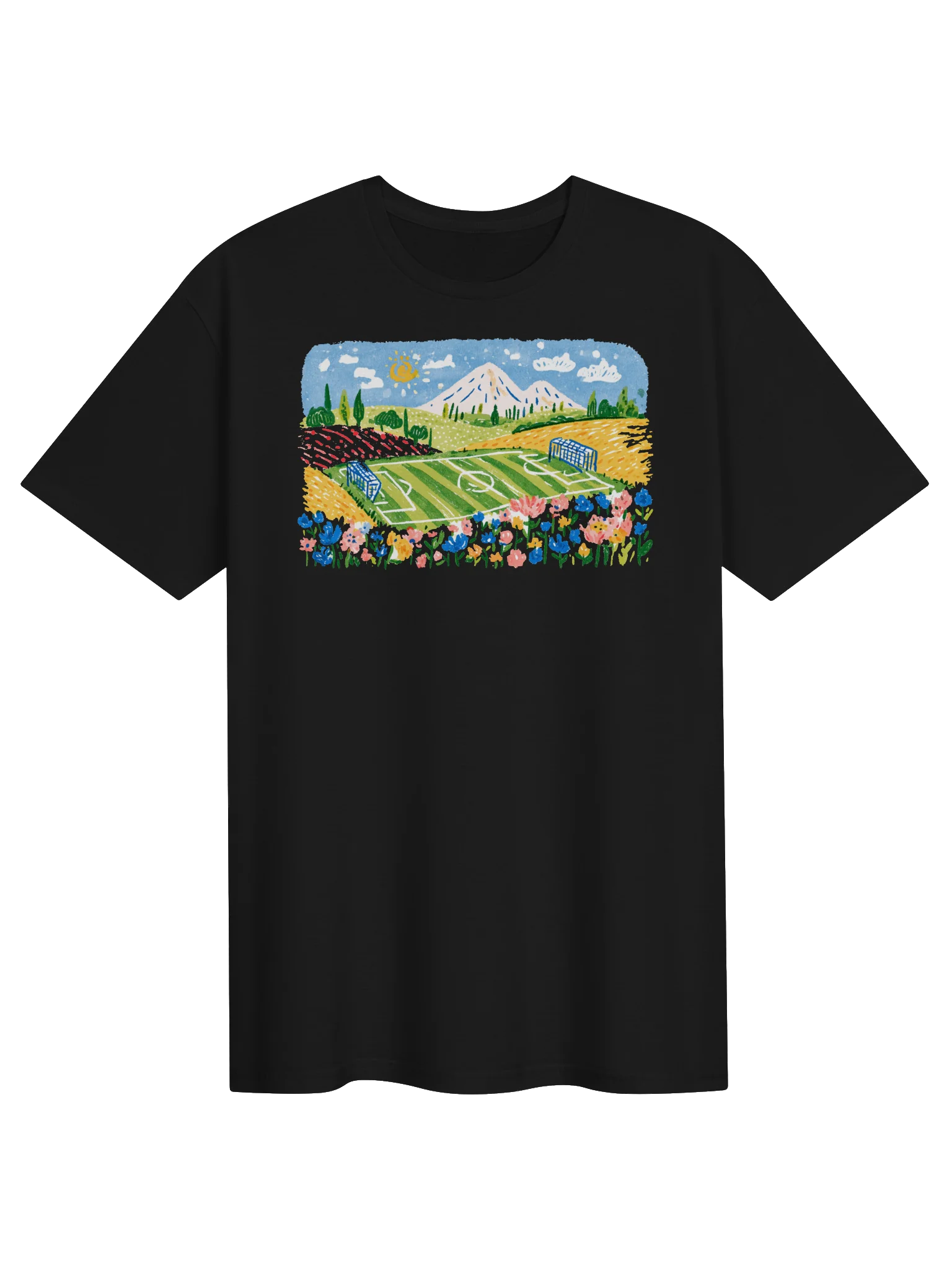 Pitch In the Meadow Soccer Field Landscape Tee product image (1)