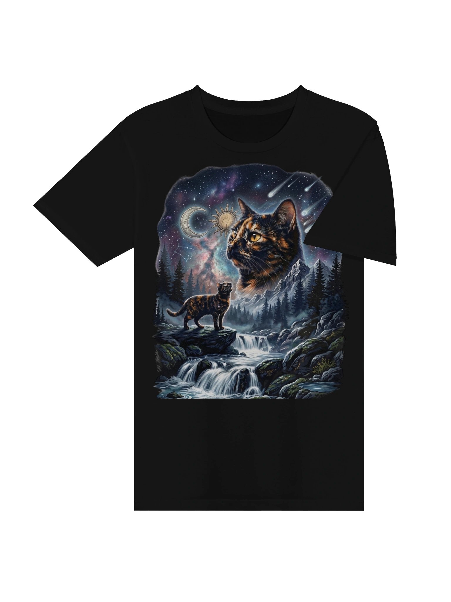Tortoiseshell Cat Howling to the Moon Shirt - Funny Tortie Cat T-Shirt, Halloween Gifts, Comfort Colors product image (38)