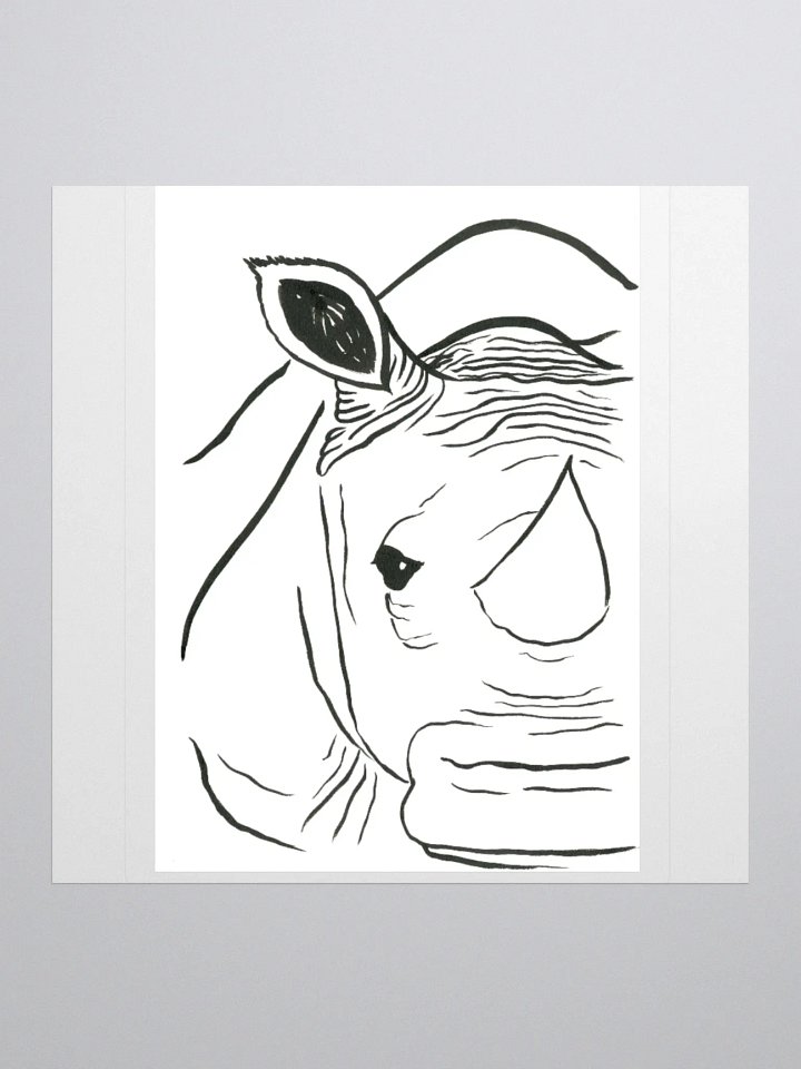 Face Of A Rhino Sticker product image (2)