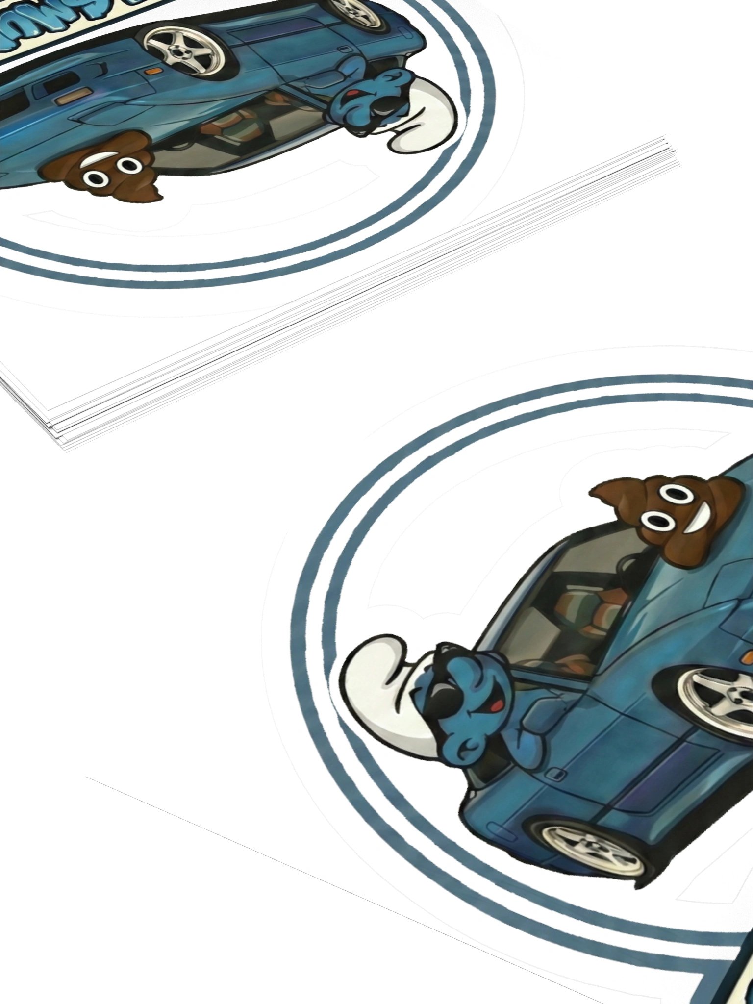 GBD "SMURF TURD" S13 CHASSIS DECAL - DIE CUT (AERO SPEC) product image (4)