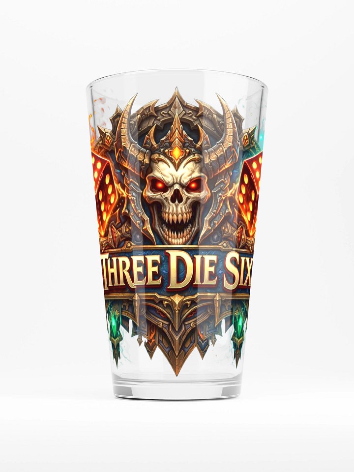Three Die Six Beer Glass product image (1)