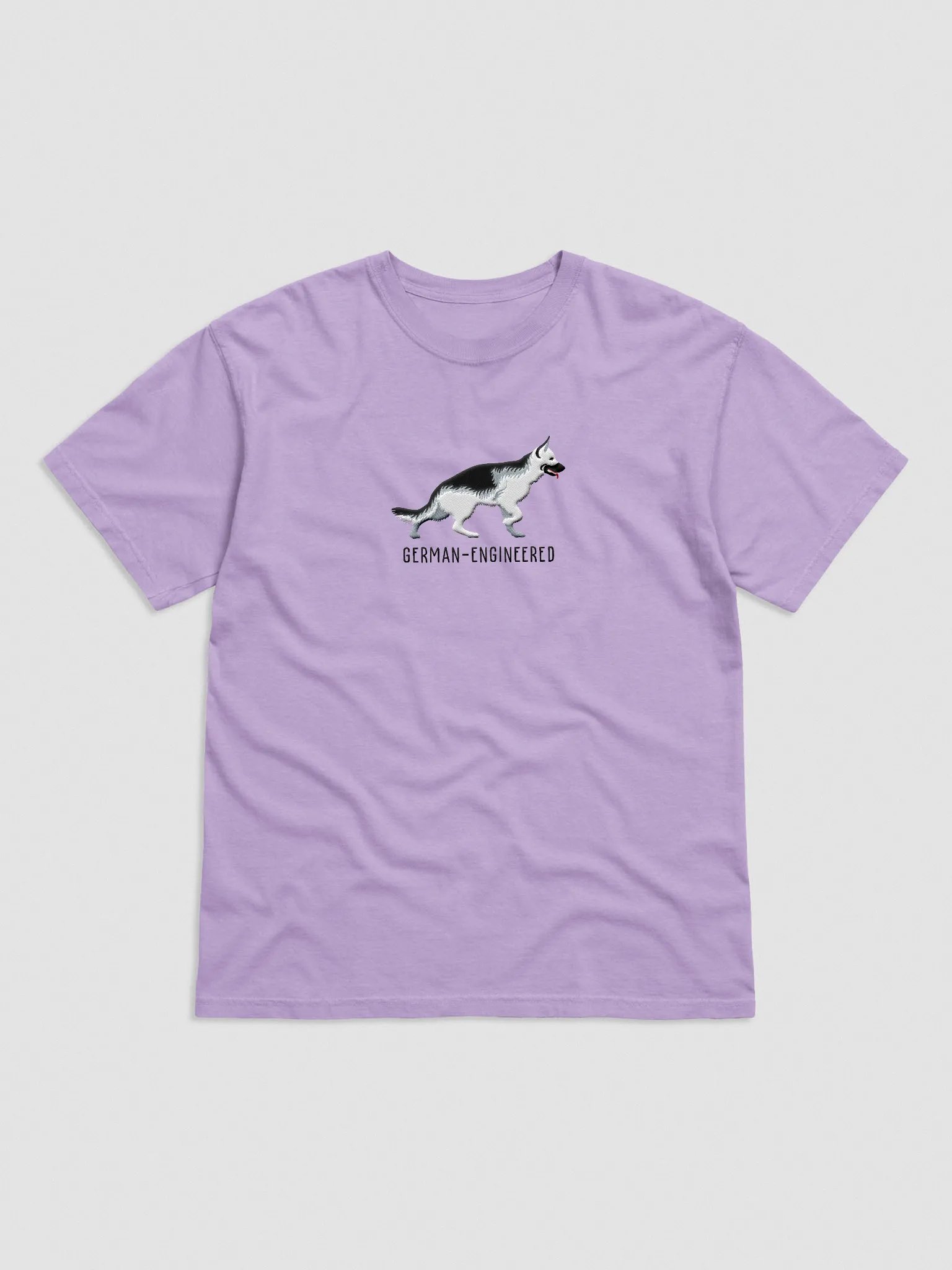 German-Engineered T-Shirt(Embroidered) of a German Shepherd(Silver) product image (4)
