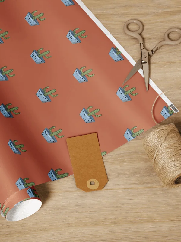 Saguaro Plant Botanical Classic Patterned Wrapping Paper, Matte or Glossy Finish product image (2)