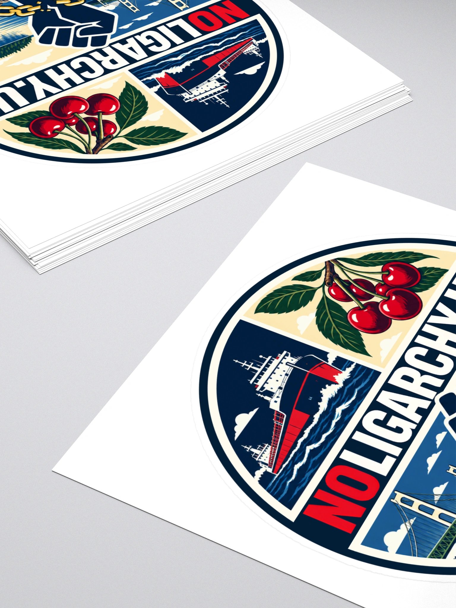 Michigan NOLIGARCHY.US sticker product image (4)