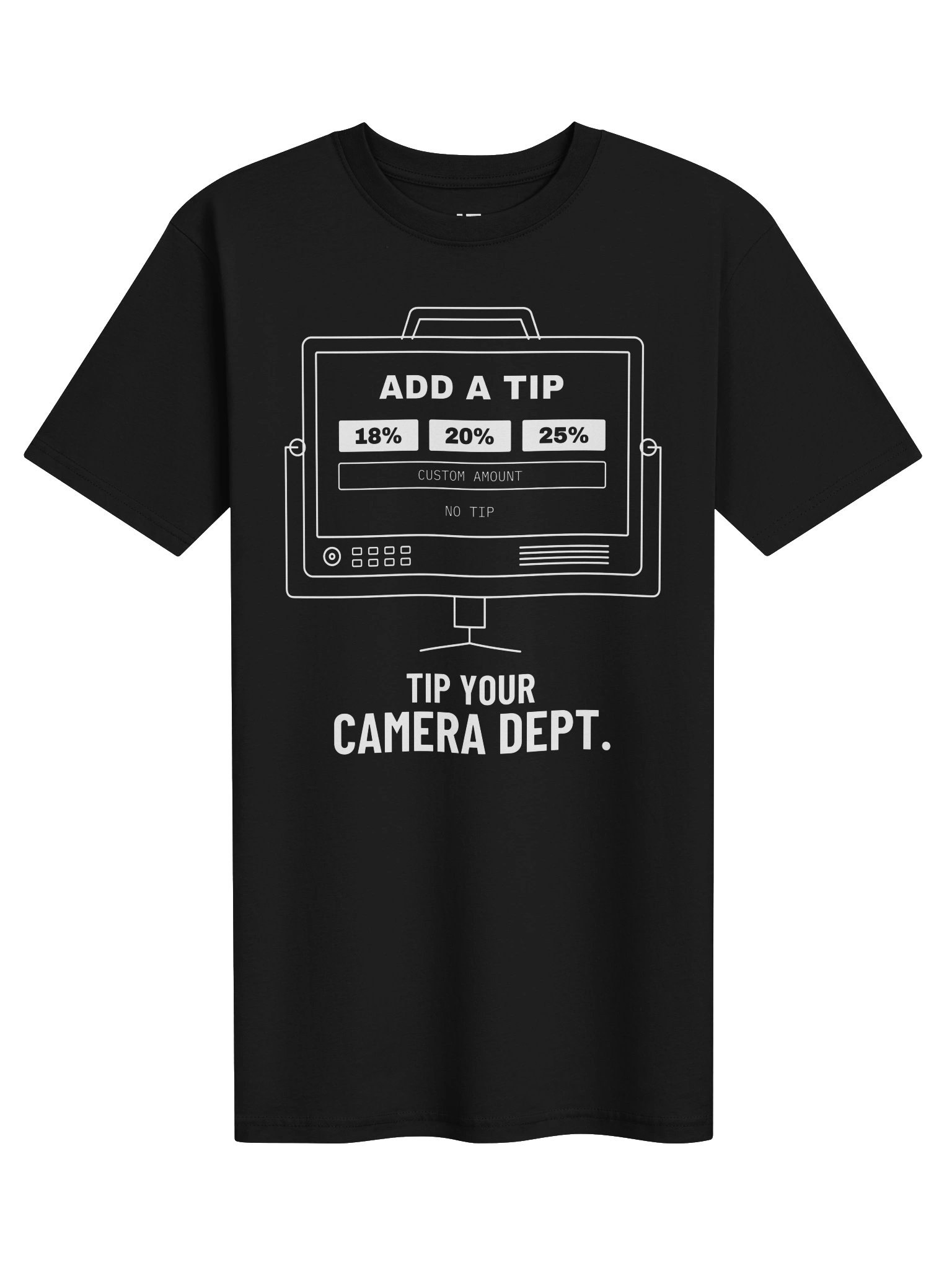 Tip Your Camera Dept. | White Graphic Front product image (1)