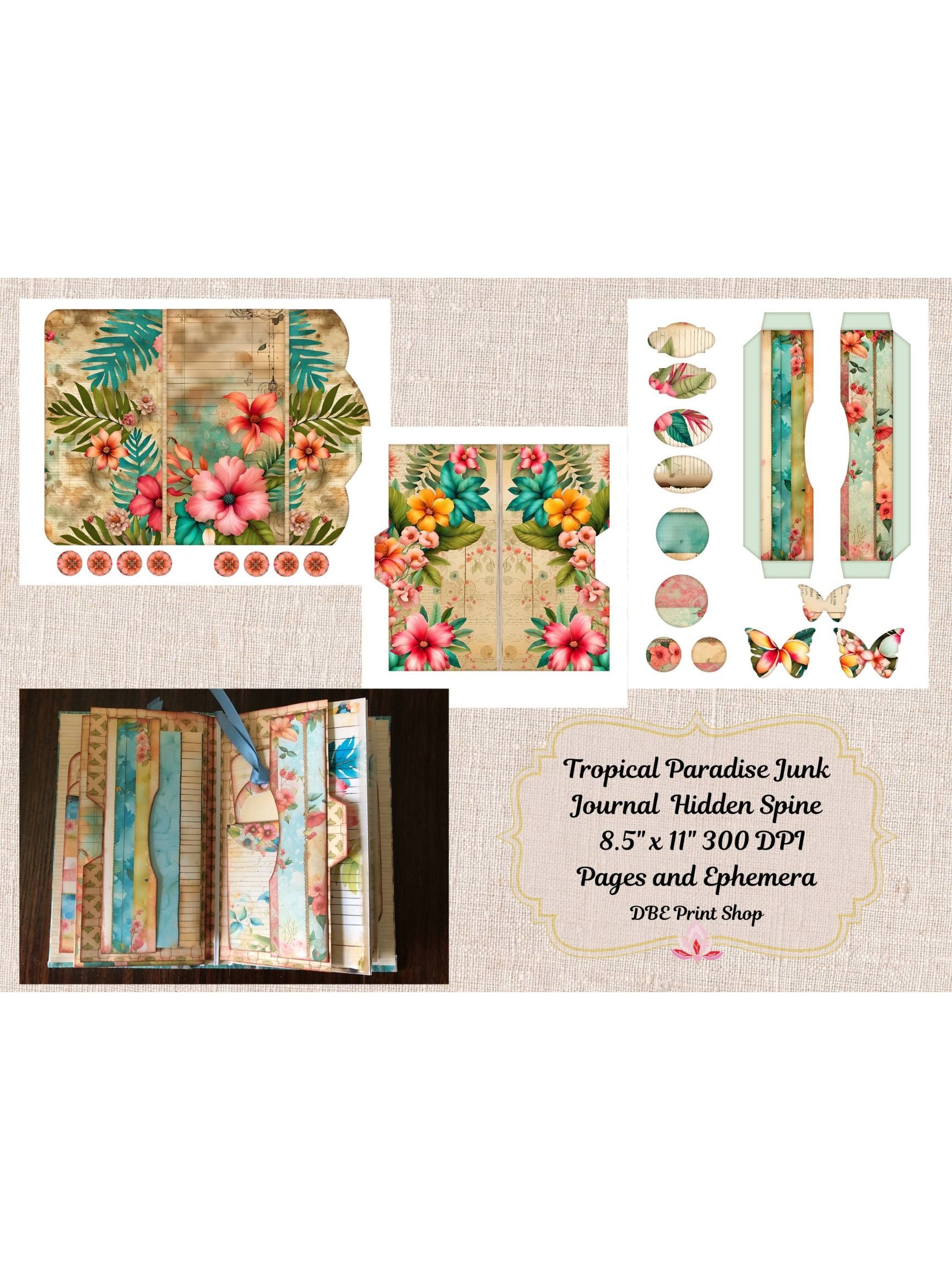 Tropical Paradise Travel Junk Journal w/Hidden Spine product image (6)