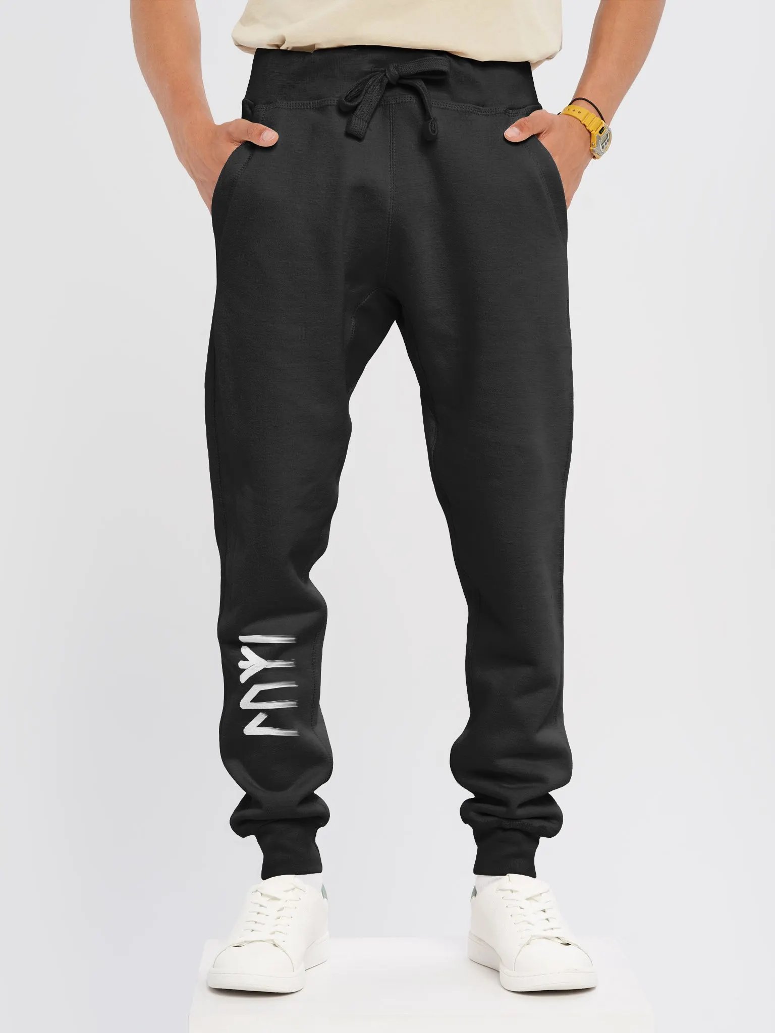 Nordische Runen | Luzi Runen weiss | Lane Seven Fleece Joggers product image (5)