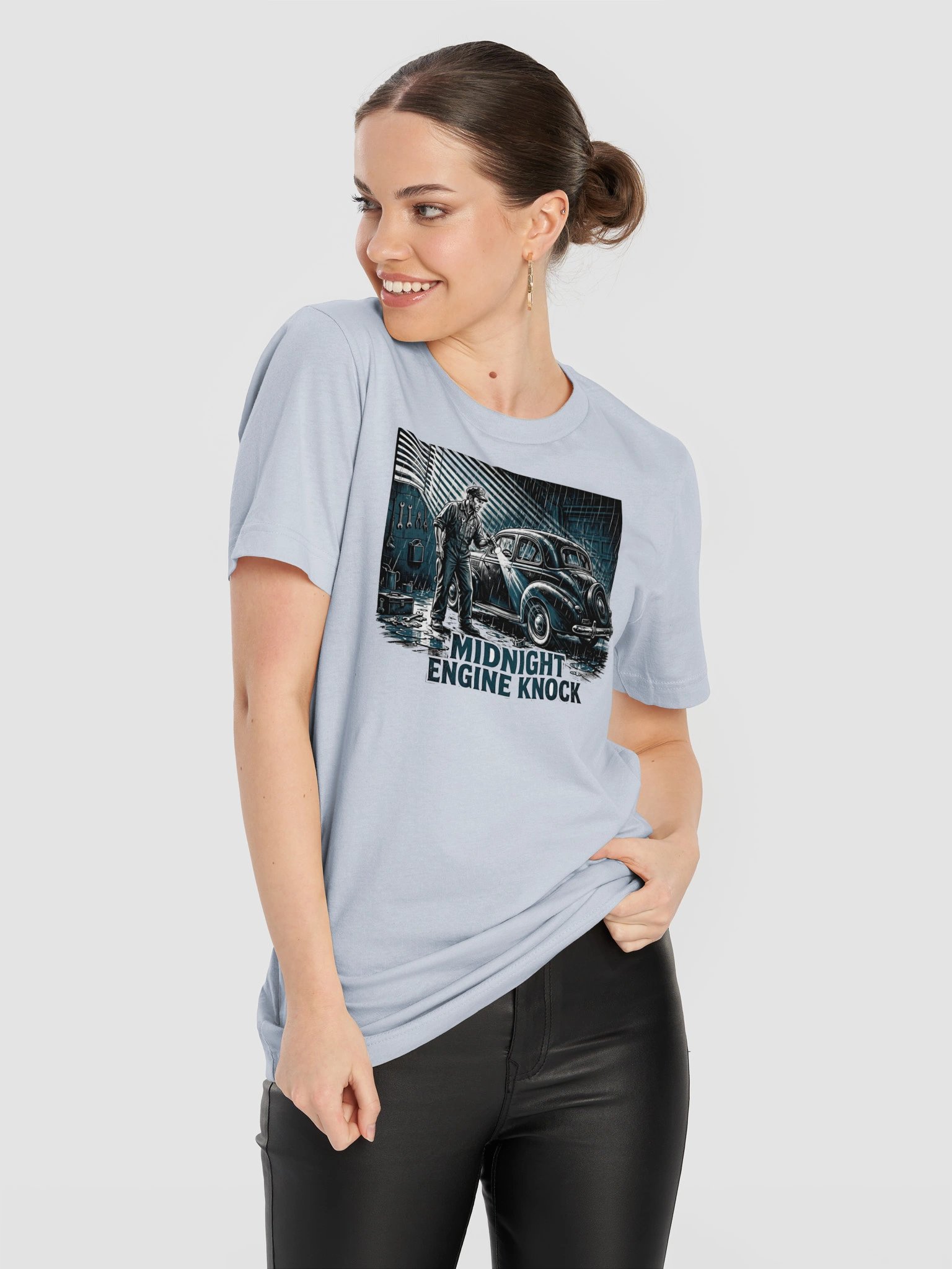 Midnight Engine Knock Film Noir Funny Mechanic T-Shirt product image (11)