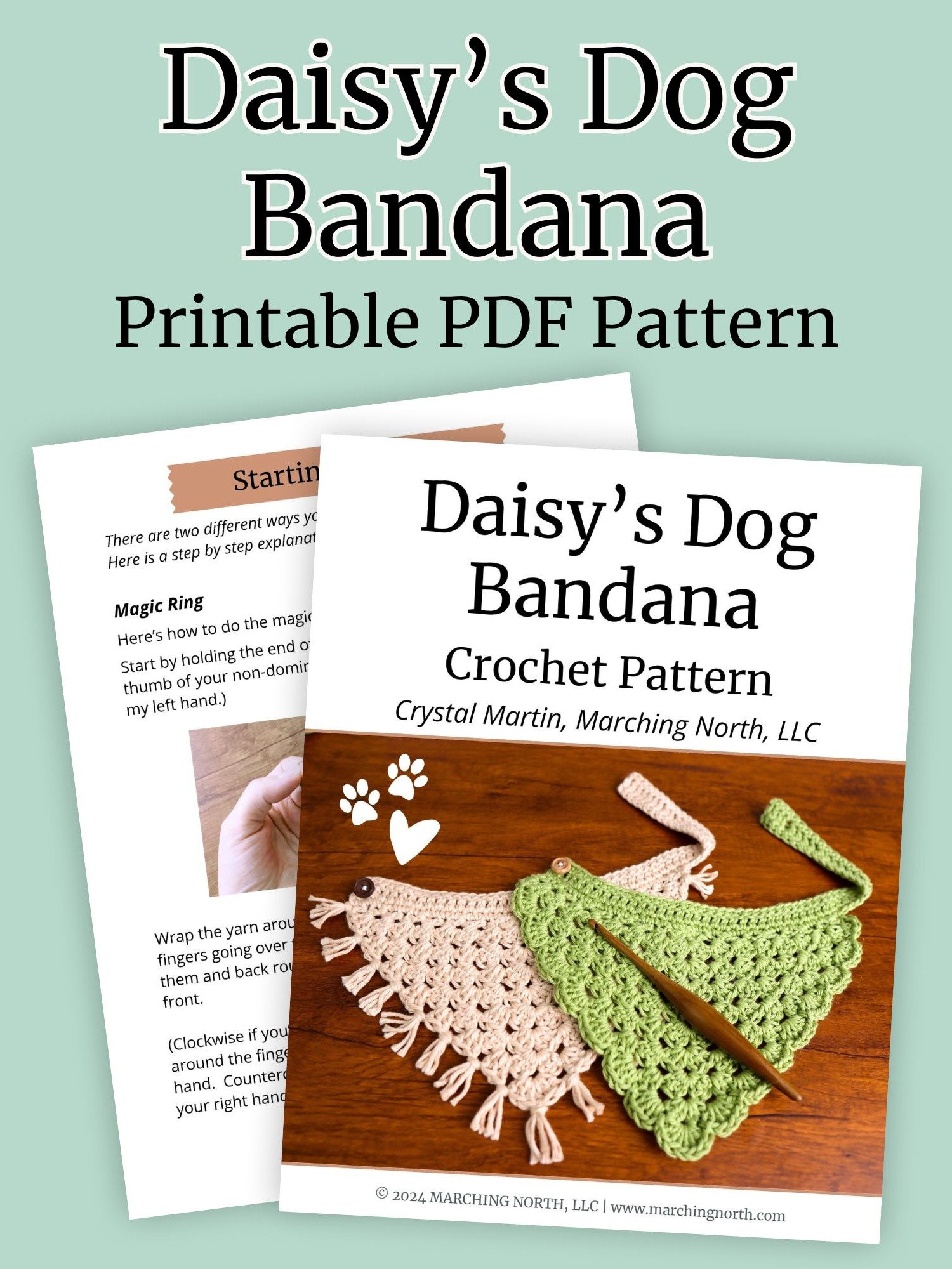 Adjustable Crochet Dog Bandana | Granny Stitch (Digital PDF Pattern) product image (2)
