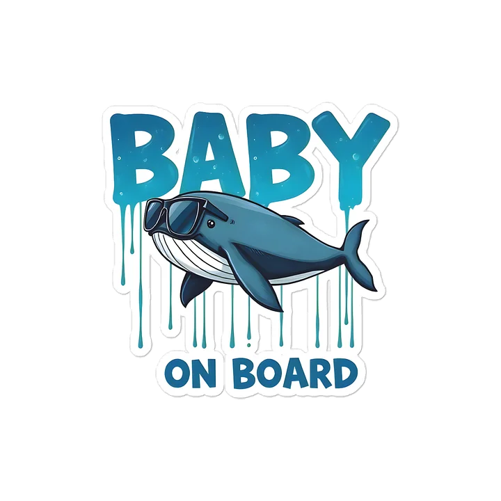 Cool Whale Urban Style Baby On Board Car Decal - 5x5 Premium Vinyl Sticker - Streetwear Inspire Tiger with Sunglasses Graphic for Cars and Jeeps product image (1)