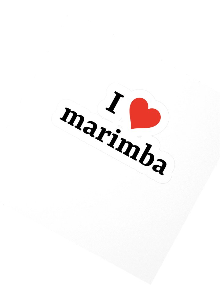 I <3 marimba | sticker product image (2)