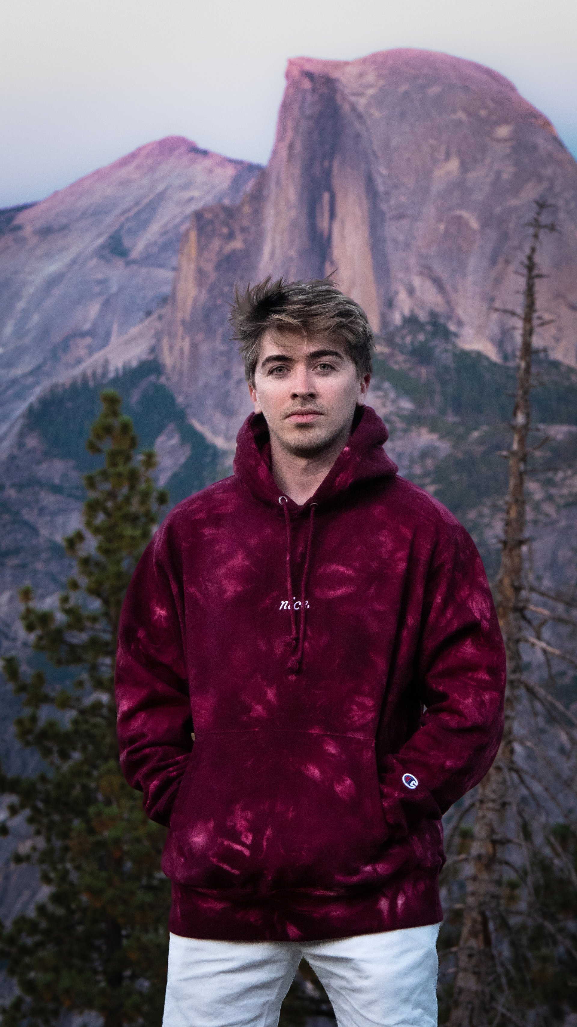 Champion Tie Dye 'Nice.' Signature Hoodie (Red) product image (10)