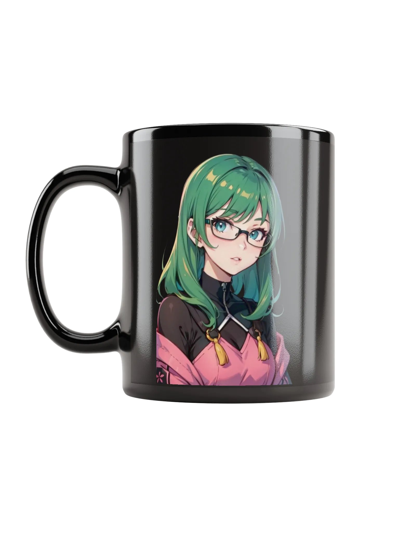(GREEN WAIFU) K Black Mug product image (6)