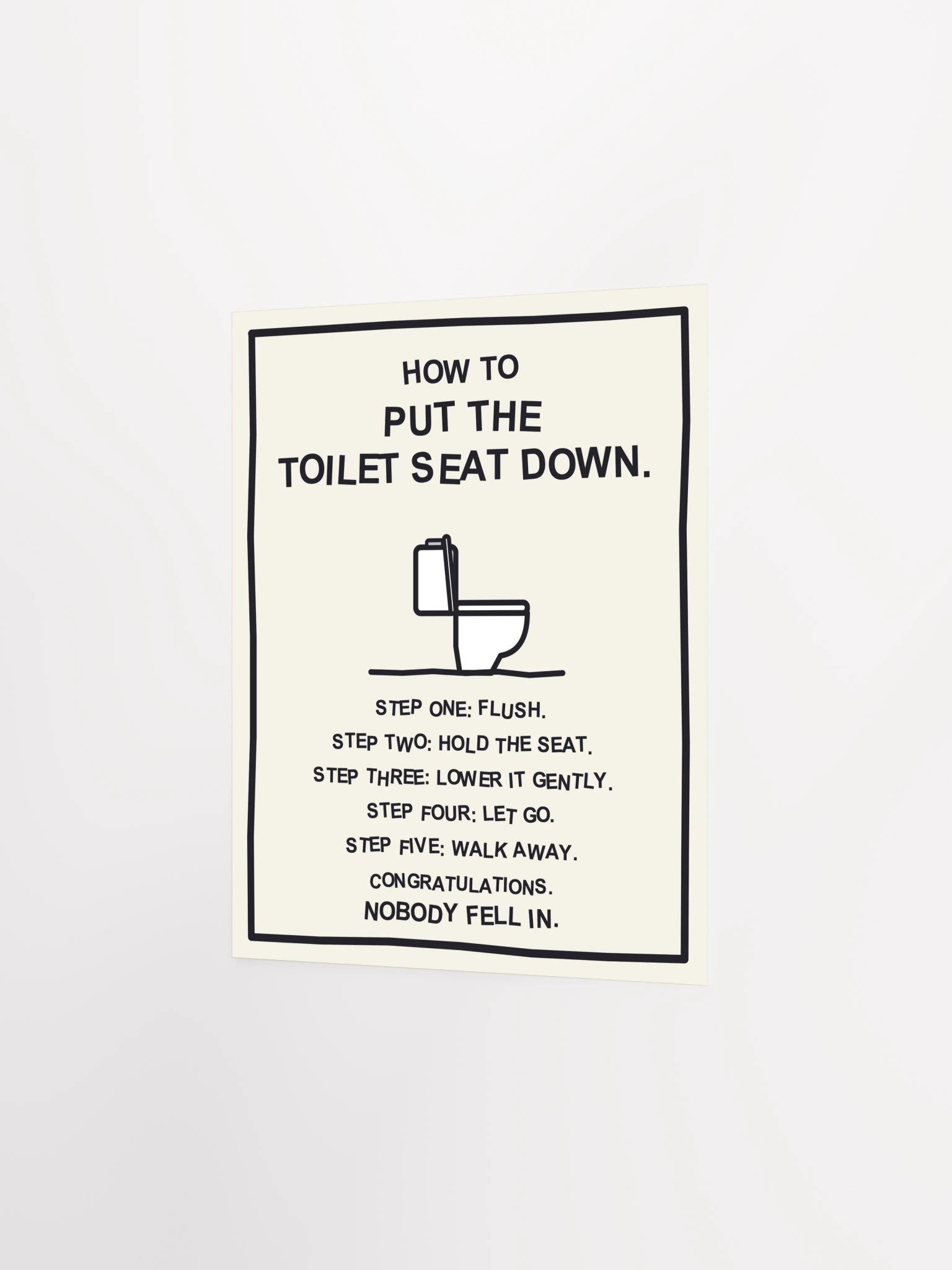 How to Put the Toilet Seat Down (Bathroom Sign) product image (26)