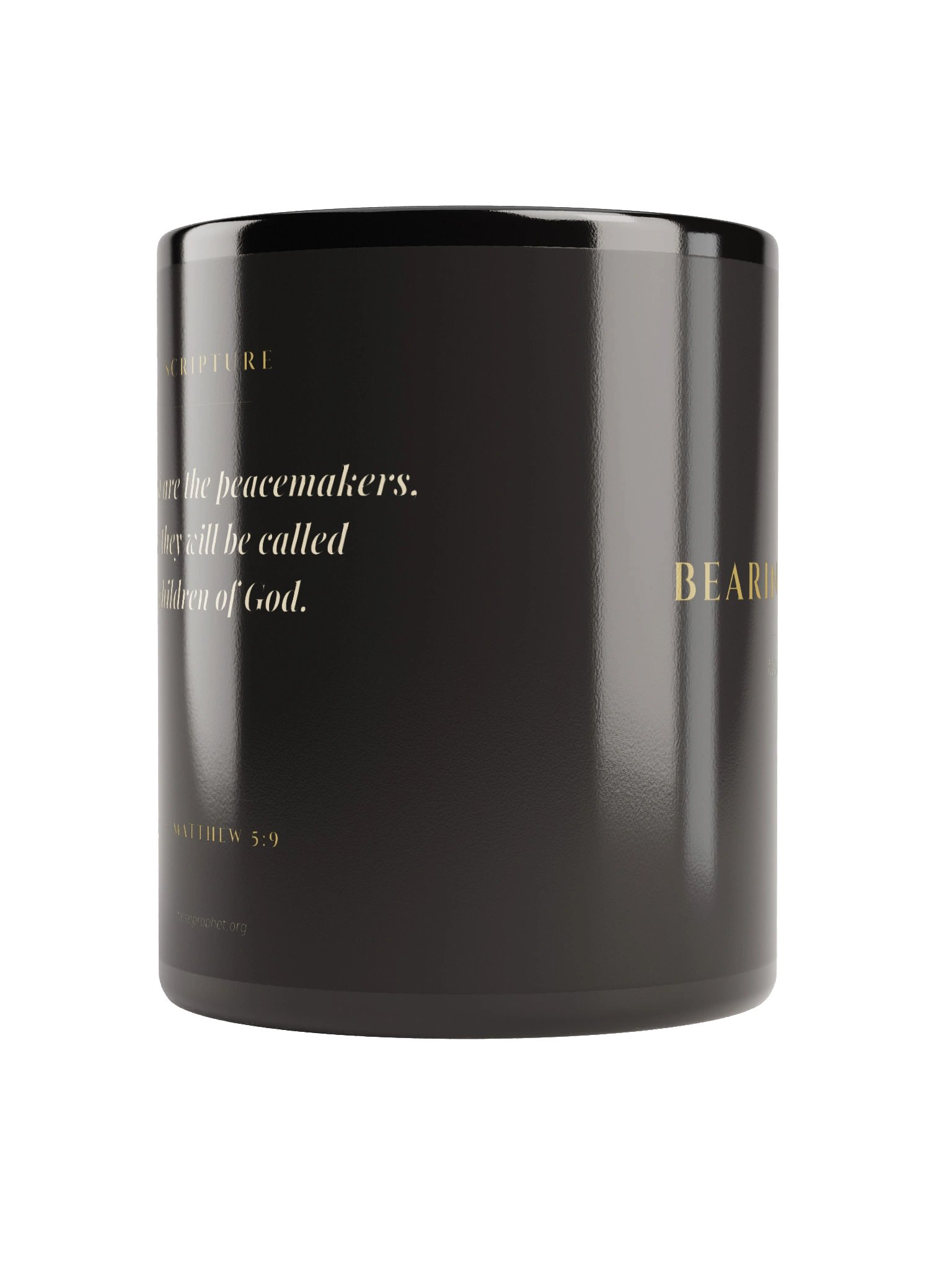 Matthew 5:9/Blessed are the Peacemakers Mug (Black) product image (2)
