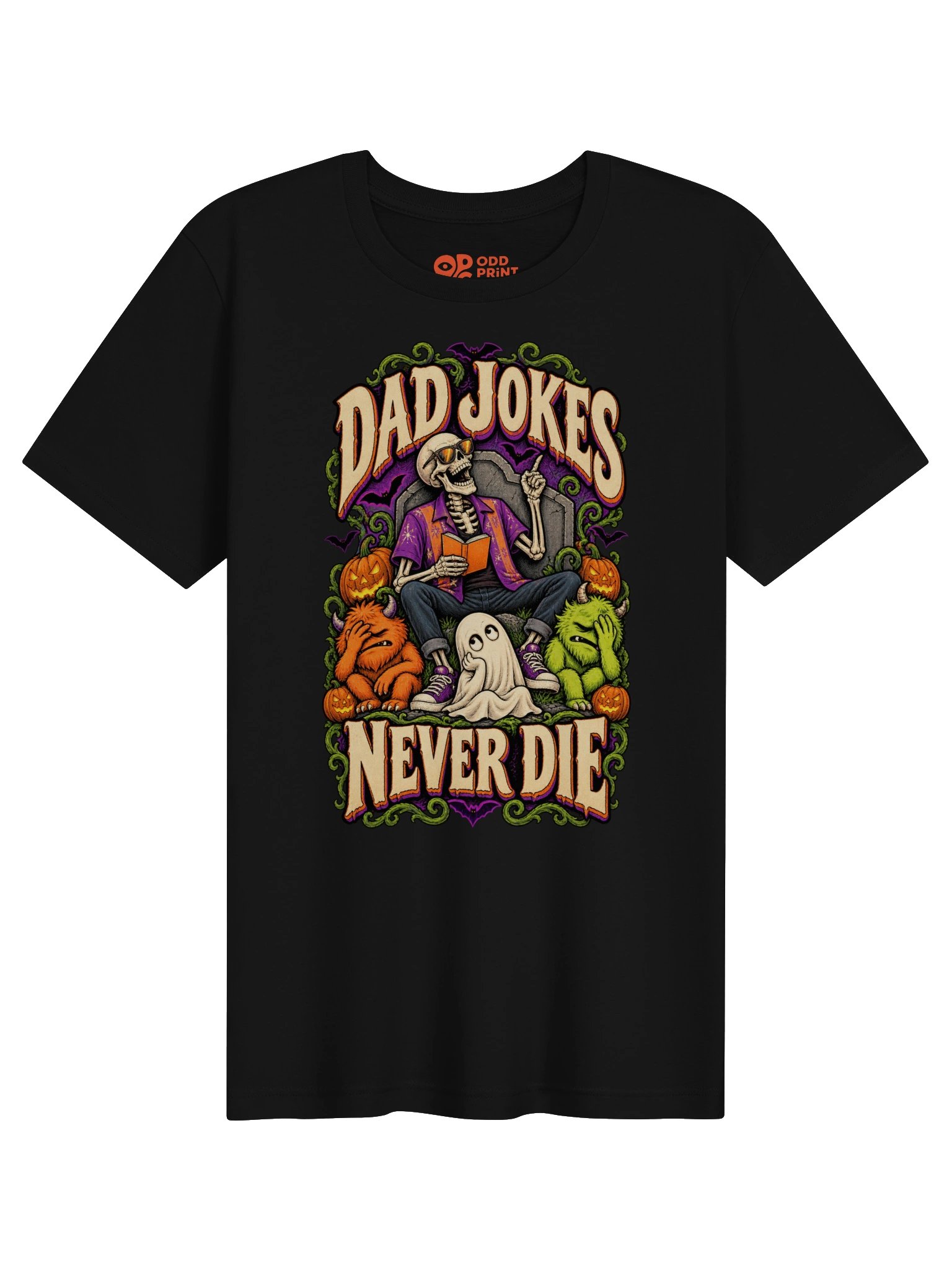 Funny Halloween Dad T-Shirt – Dad Jokes Never Die product image (5)