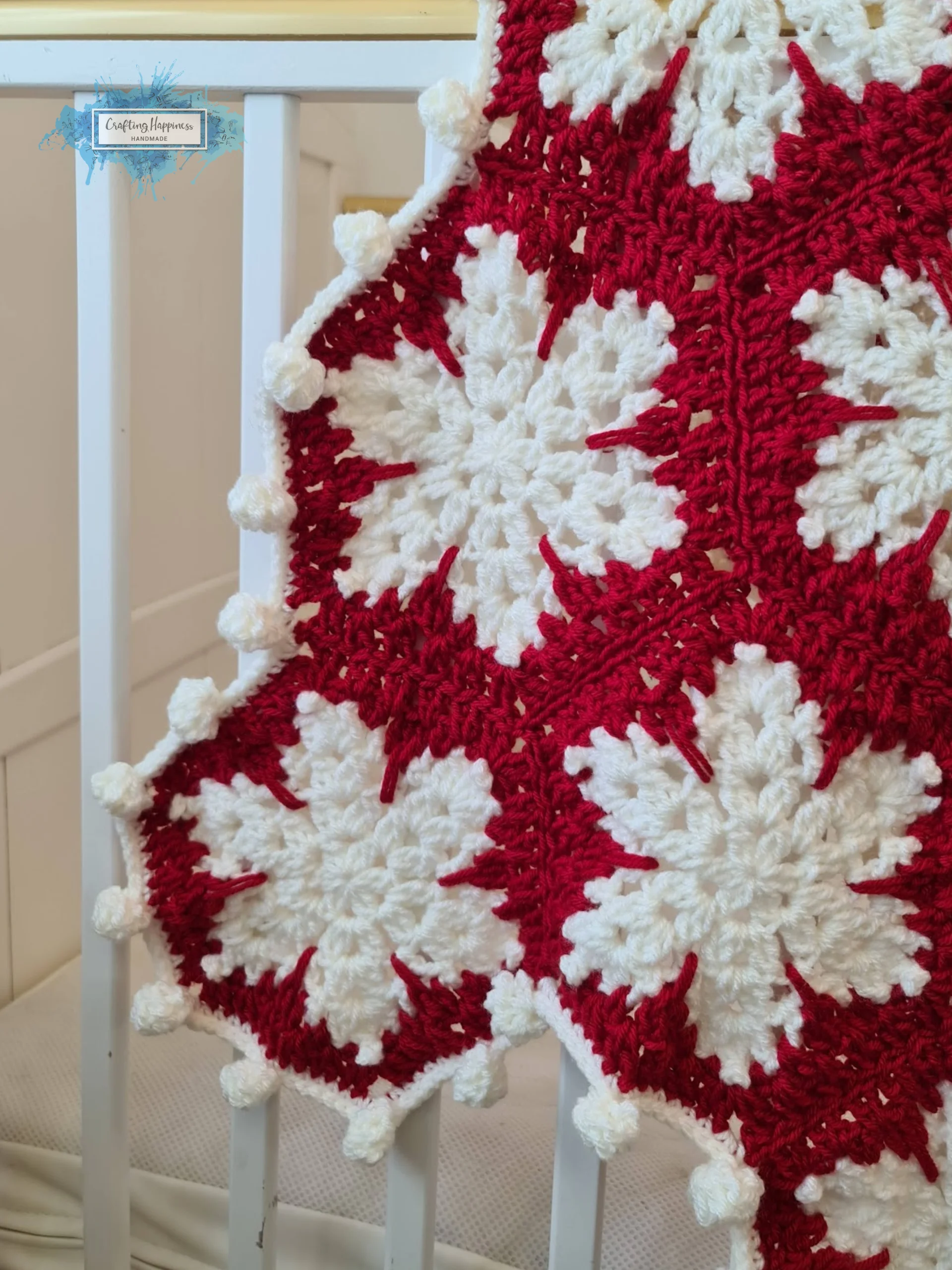 Crochet Snowflake Baby Blanket Pattern | Hexagon Lapghan (PDF Pattern) product image (2)