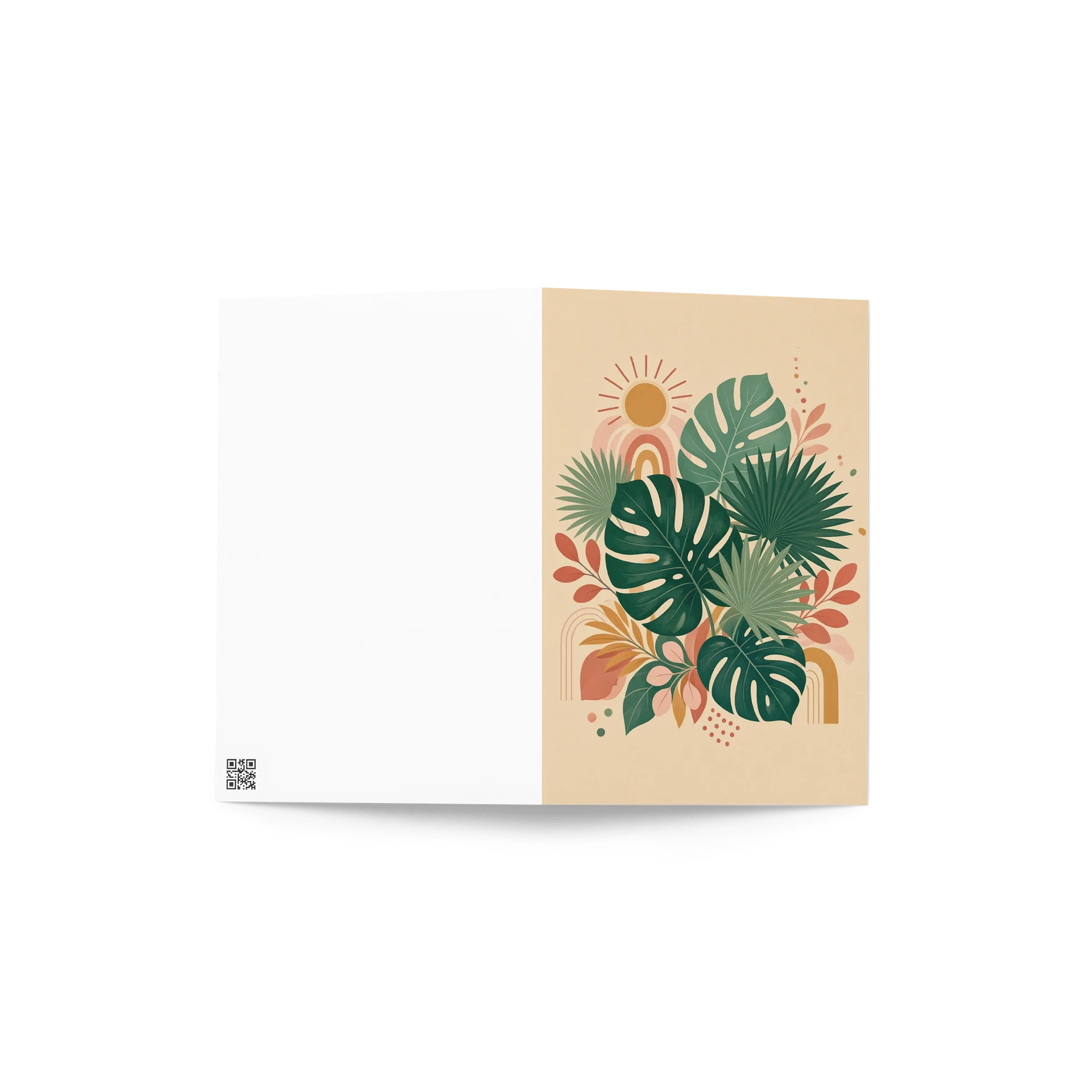Boho Monstera & Palm Leaf Greeting Card product image (4)