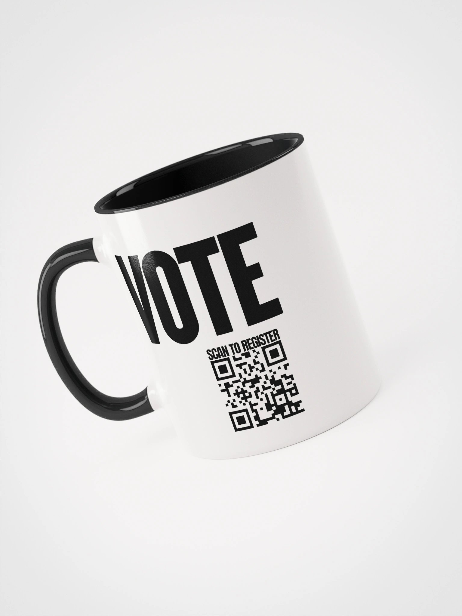 VOTE Scan to Register QR Code Mug - Being Liberal product image (4)