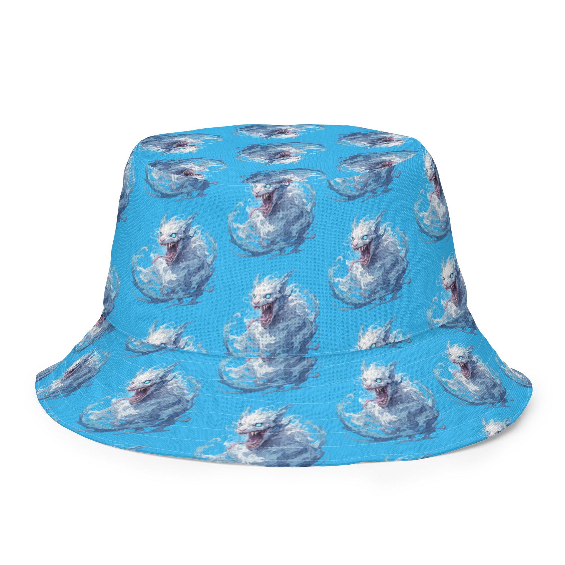 Cyan Creature Tile Reversible Bucket Hat product image (8)