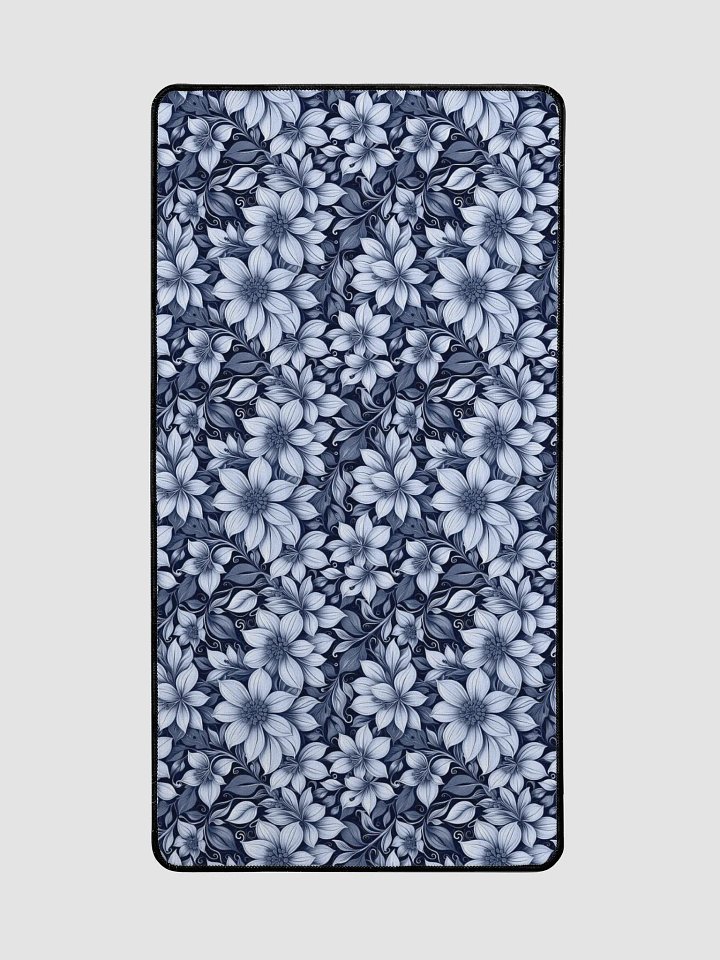 Indigo Flowers Desk Mat product image (2)