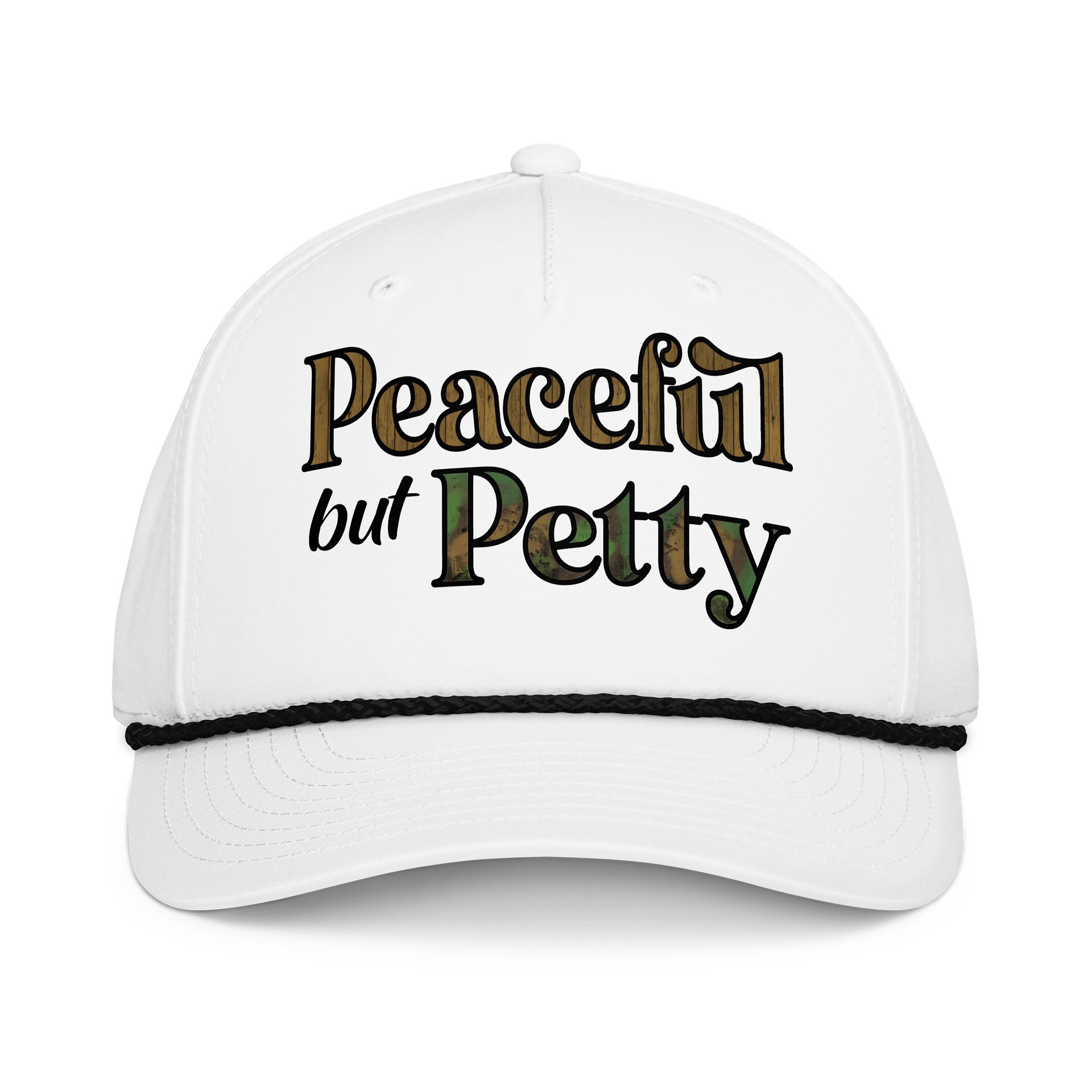 Peaceful But Petty Braided Rope Cap product image (1)