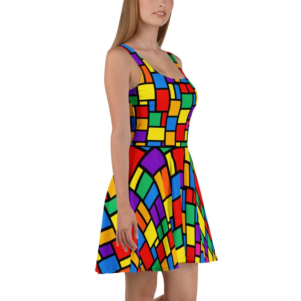 Color Block Geometric Art Dress product image (6)