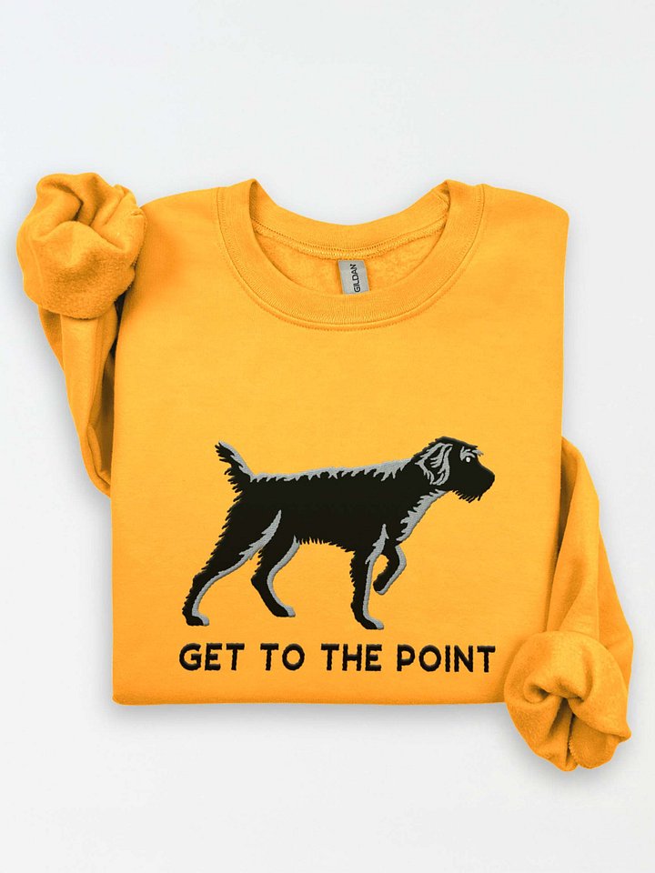 Get to the Point Sweatshirt (Embroidered) of a Wirehaired Pointing Griffon(Black) product image (2)