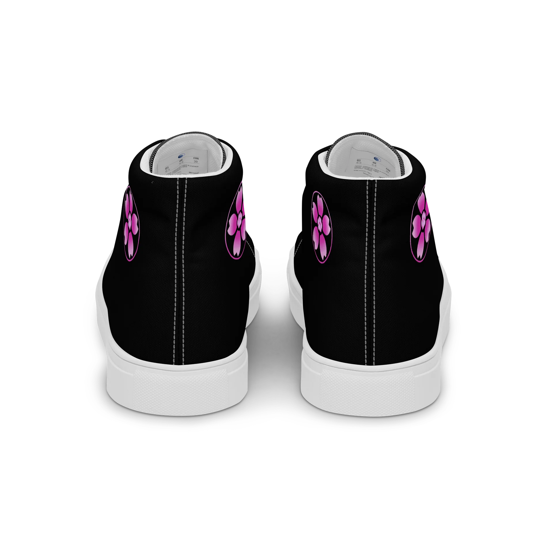 Moo Cherry Pawsom Logo Women's High-Canvas Shoes (Black) product image (4)
