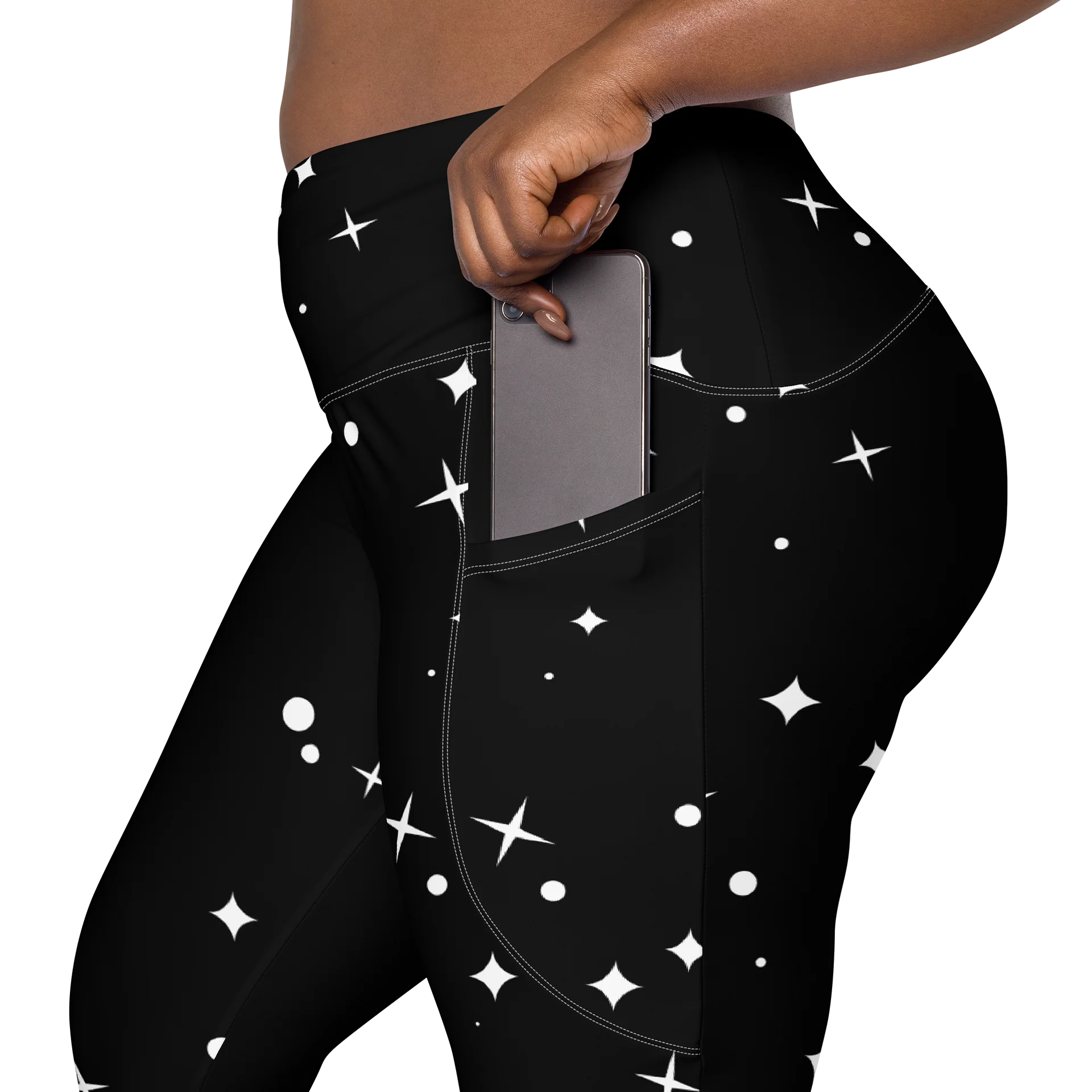 Print Crossover Leggings with Pockets product image (8)