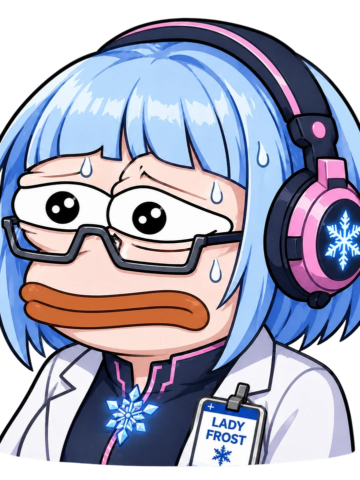 Lady Frost Pepe Emote - Die Cut Sticker product image (1)