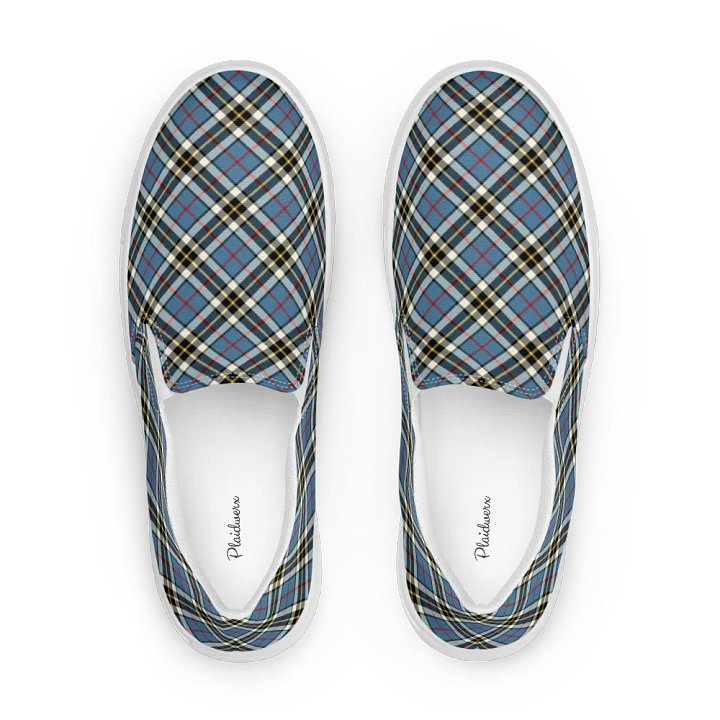 Thompson Blue Tartan Women's Slip-On Shoes product image (1)